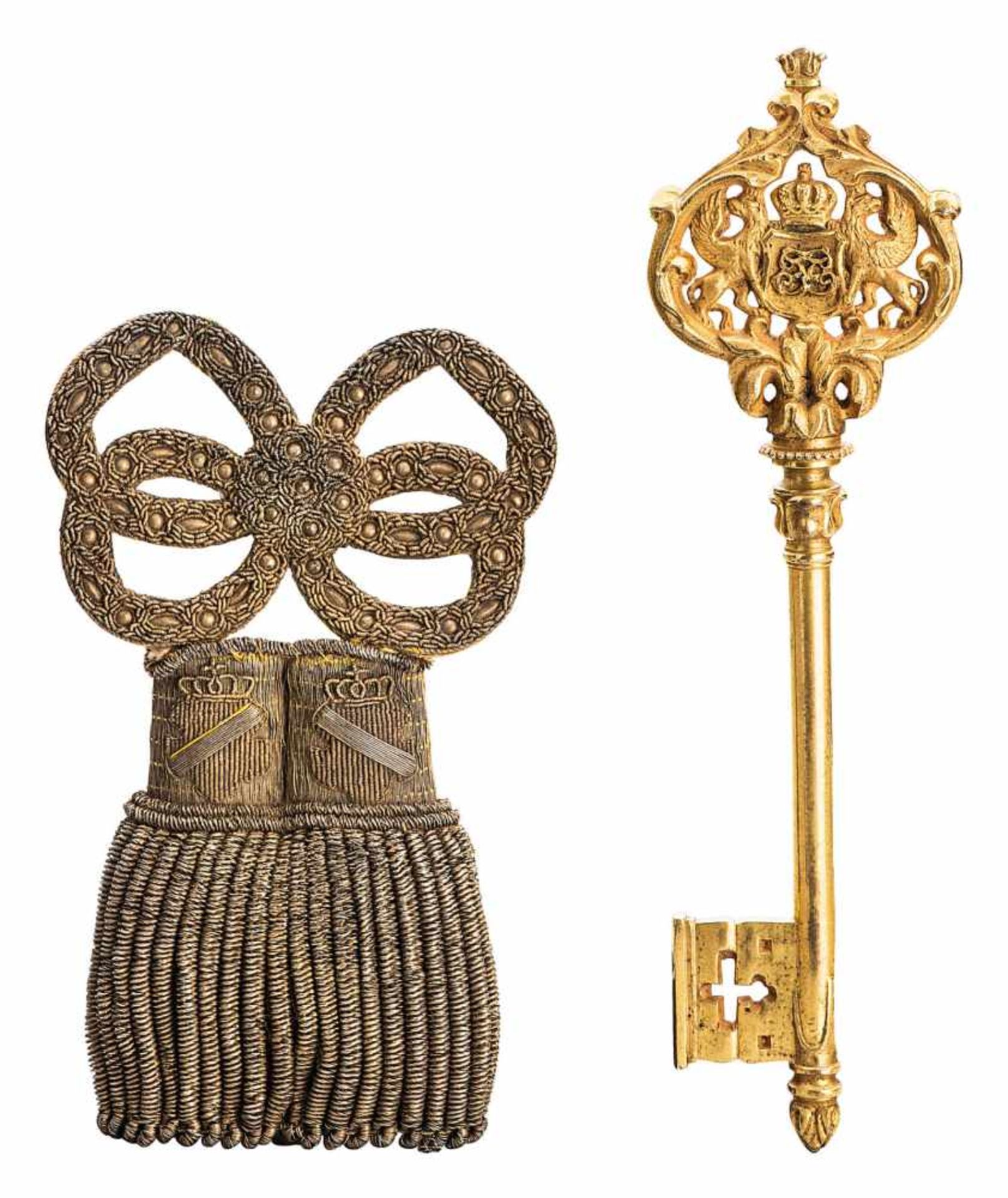 Kammerherrenschlüssel und Portepee aus der Regierungszeit Großherzog Friedrich I.Baden 1852 -