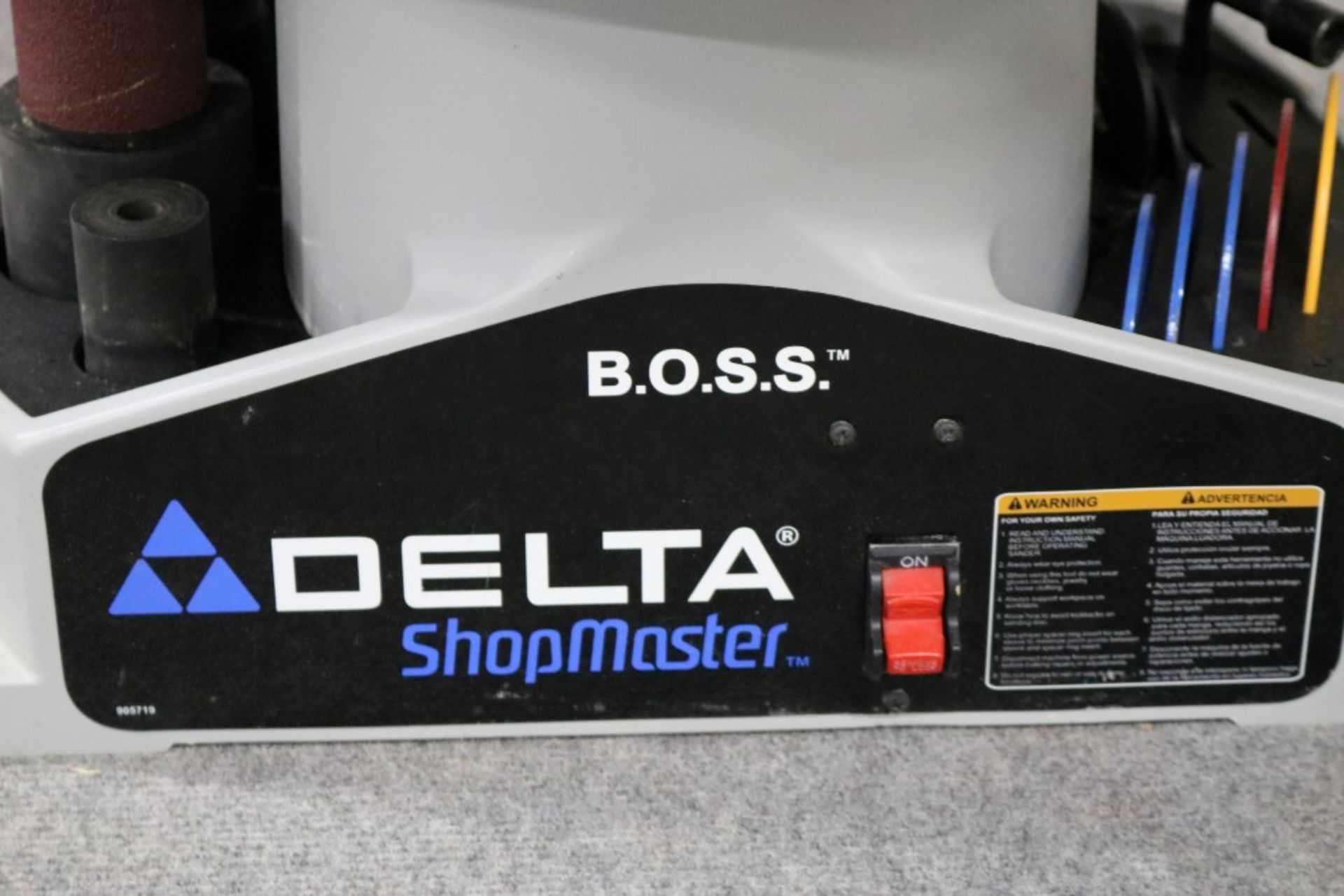 Delta B.O.S.S. Shop Master Bench Oscillating Spindle Sander, 1/4 HP, SN 032173, 1725 RPM, with - Image 4 of 9