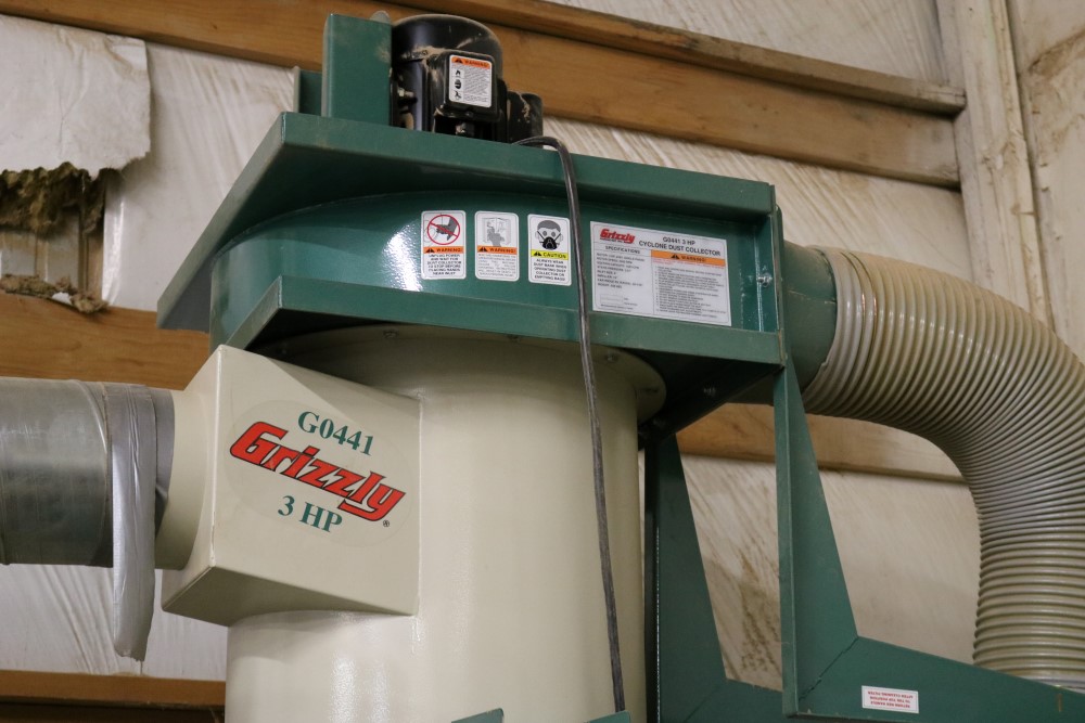 Grizzly G0441, 3 HP Cyclone Dust Collector, 55 Gallon Drum,