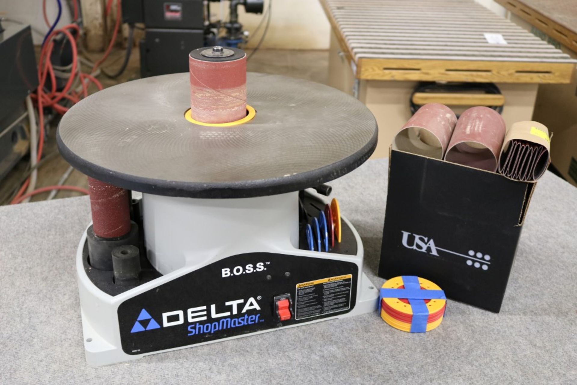 Delta B.O.S.S. Shop Master Bench Oscillating Spindle Sander, 1/4 HP, SN 032173, 1725 RPM, with - Image 5 of 9