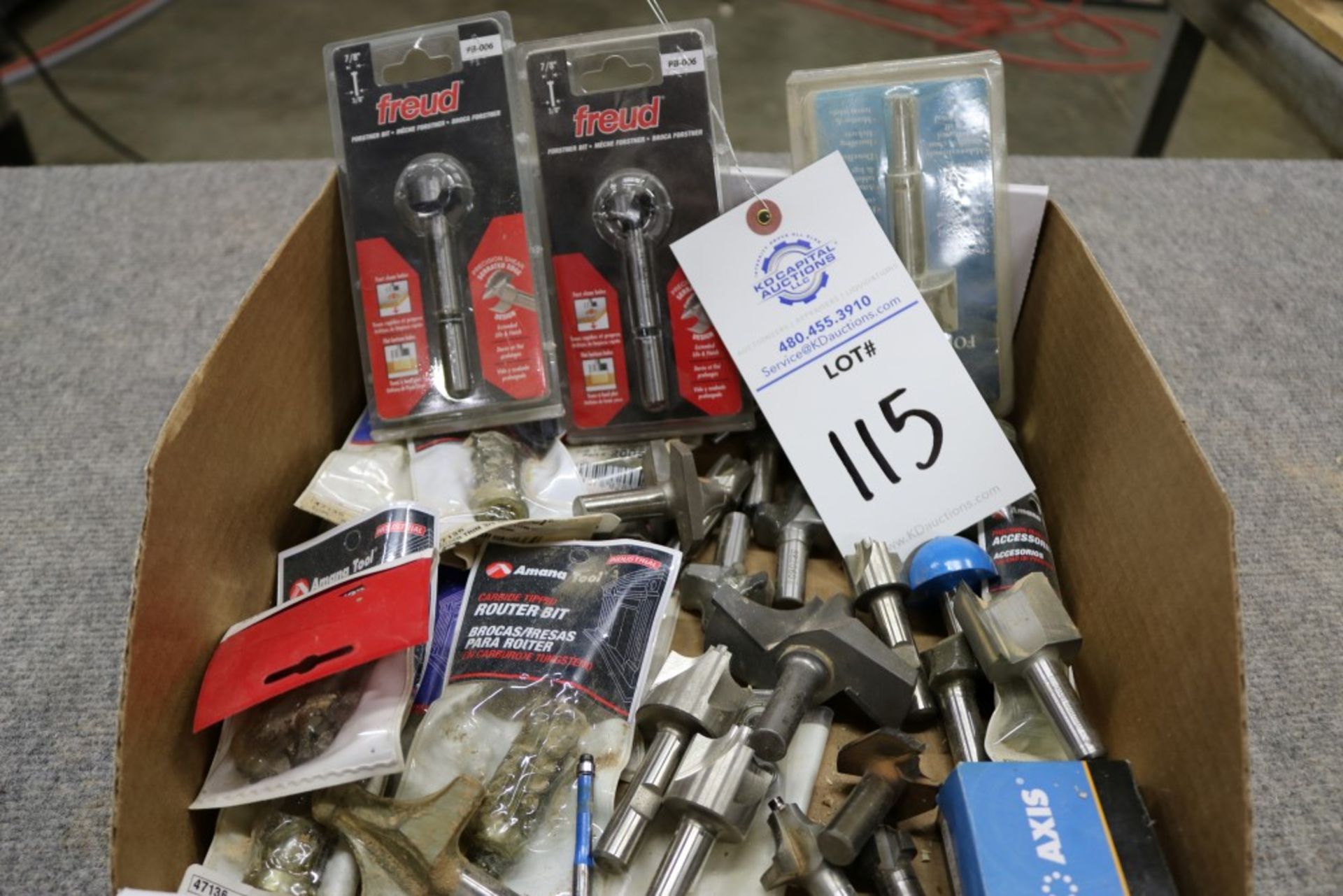 Box of New and Used Router Bits and Forstner Bits and Router Bearings - Image 10 of 10