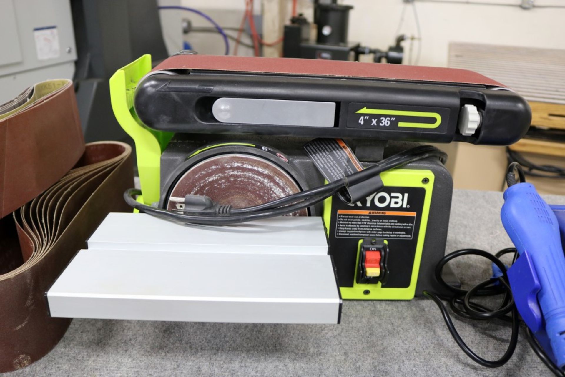 Ryobi 4" x 6" Belt and Disc Sander with Extra New Sanding Belts, also YiHua 878 AD- SMD ReWork - Image 2 of 9