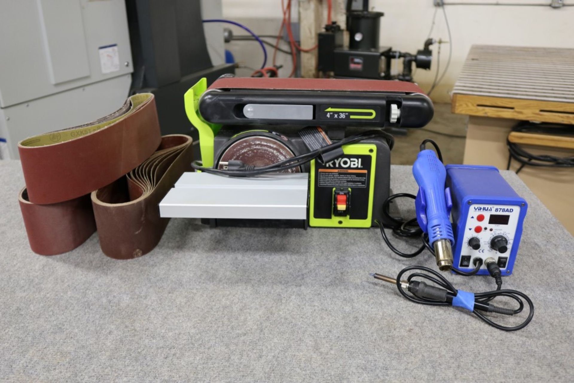 Ryobi 4" x 6" Belt and Disc Sander with Extra New Sanding Belts, also YiHua 878 AD- SMD ReWork