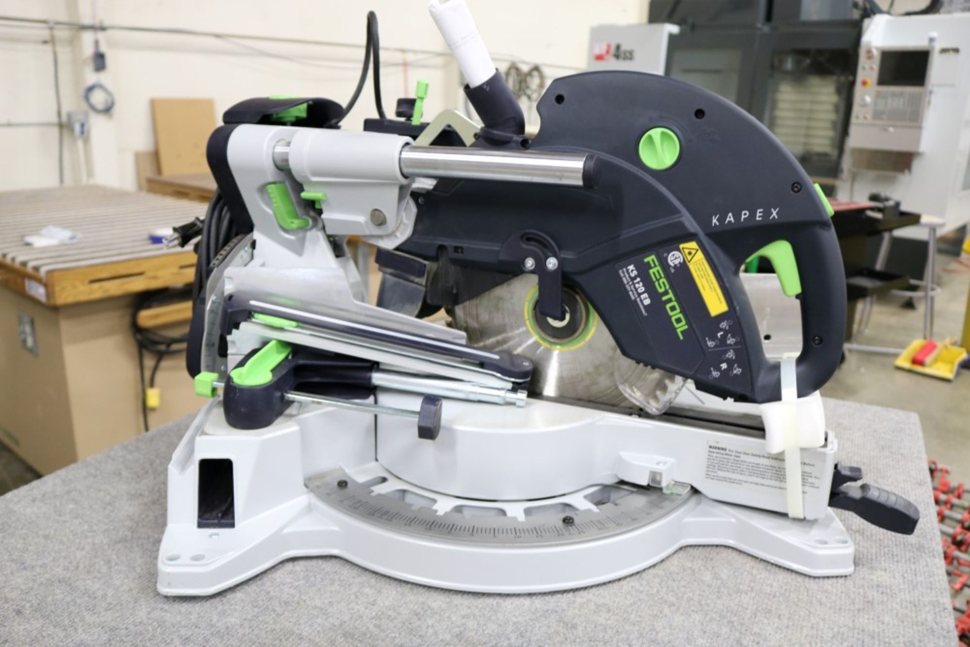 Kapex Festool KS 120 EB Laser Guided Sliding Compound Miter Saw with Extra Saw Blade - Image 5 of 11