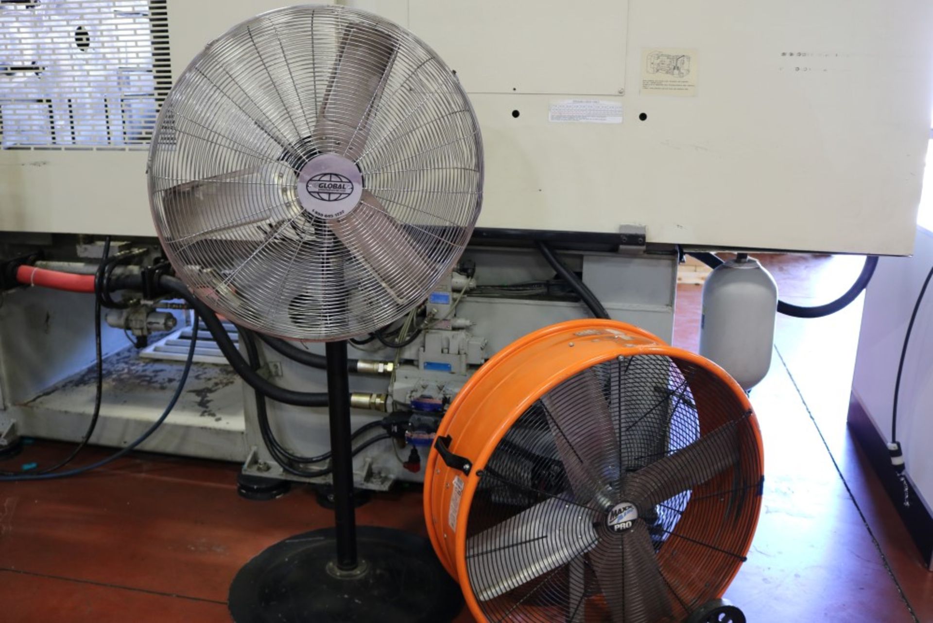 (2) Shop Fans (1) 33" Maxx Air Floor Fan / (1) 28" Global Industrial Shop Fan on Stand - Image 2 of 4