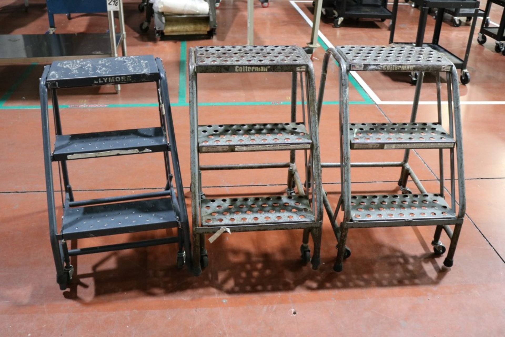 (3) Rolling Step Ladders