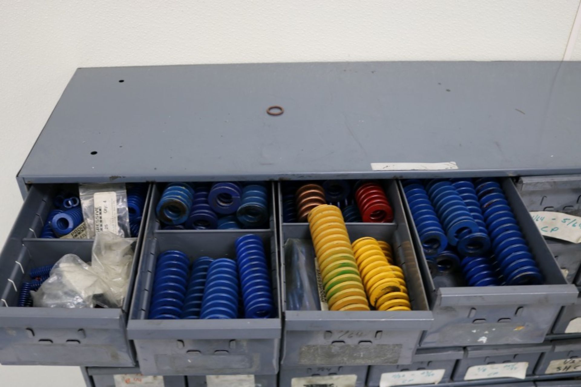 24 Bin Organizer Full of Various Sized Die Springs and Return Pins for Injection Molds - Image 3 of 9