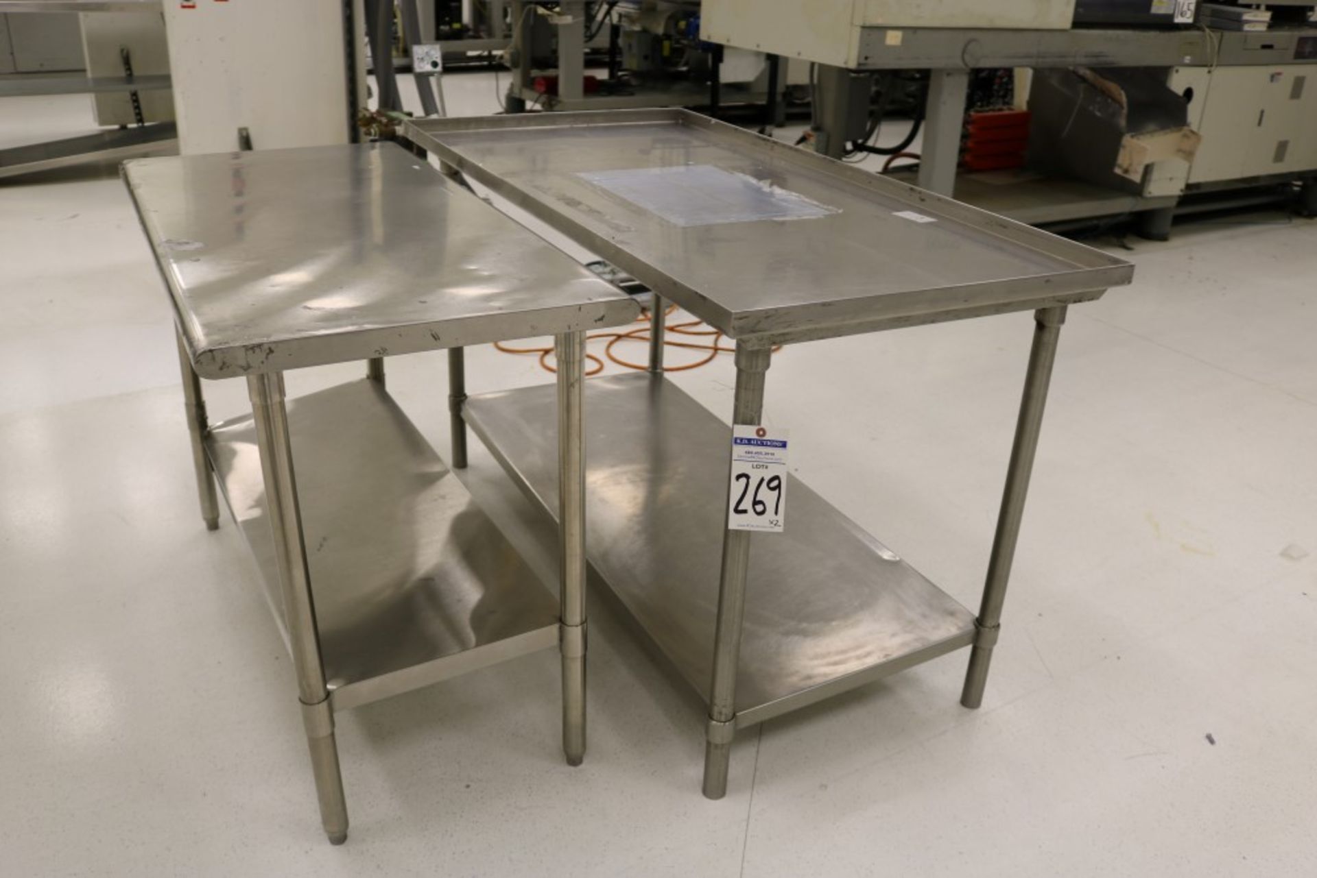 (2) Stainless Steel Work Tables Various Sized (Tables ONLY) - Image 4 of 4