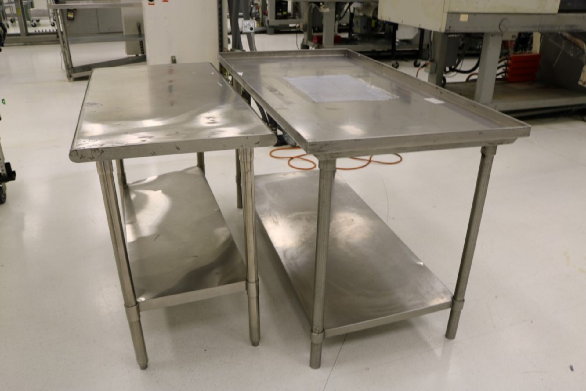 (2) Stainless Steel Work Tables Various Sized (Tables ONLY)