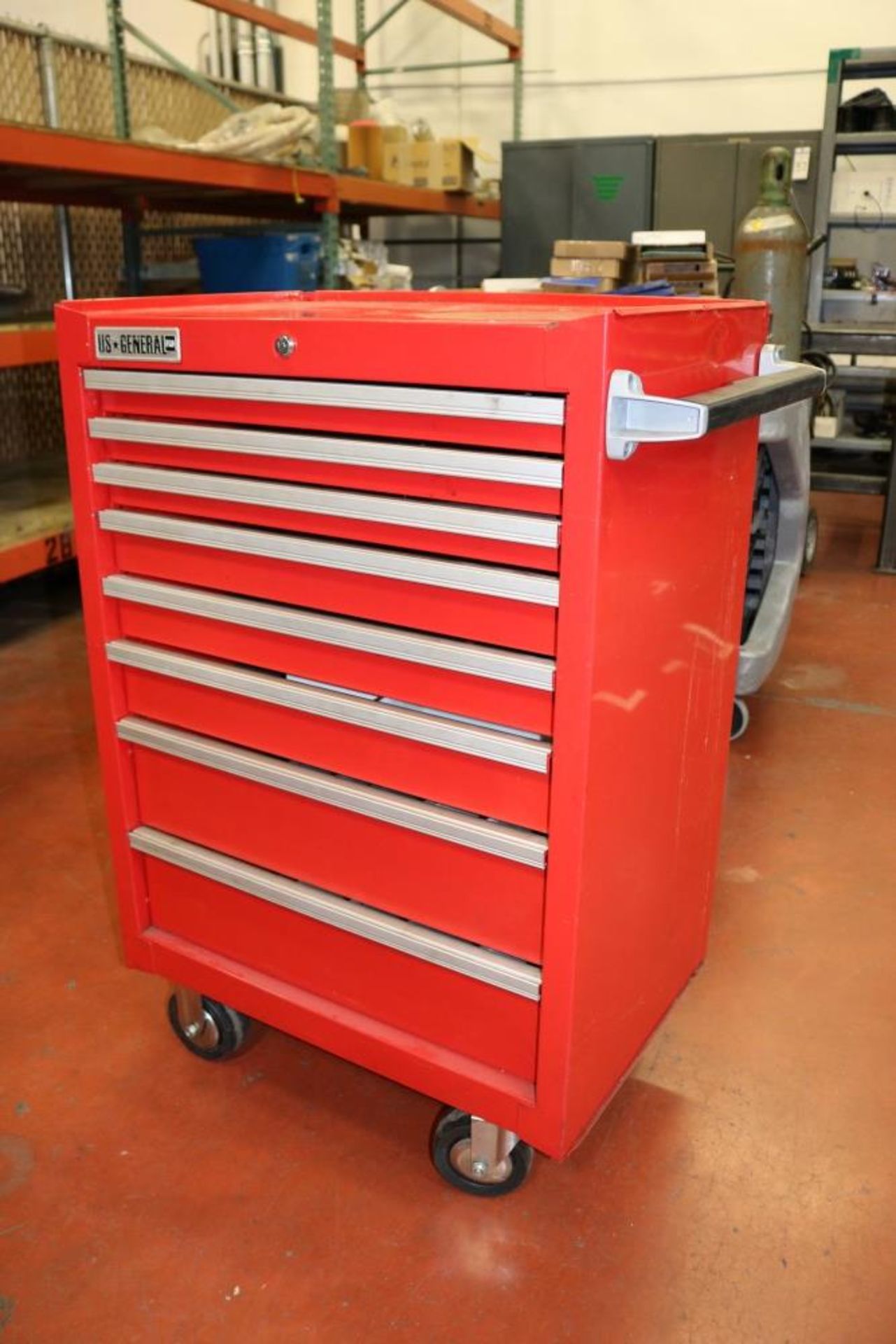 US General Pro 8 Drawer Rolling Tool Box 18" x 27" x 40" - Image 3 of 4