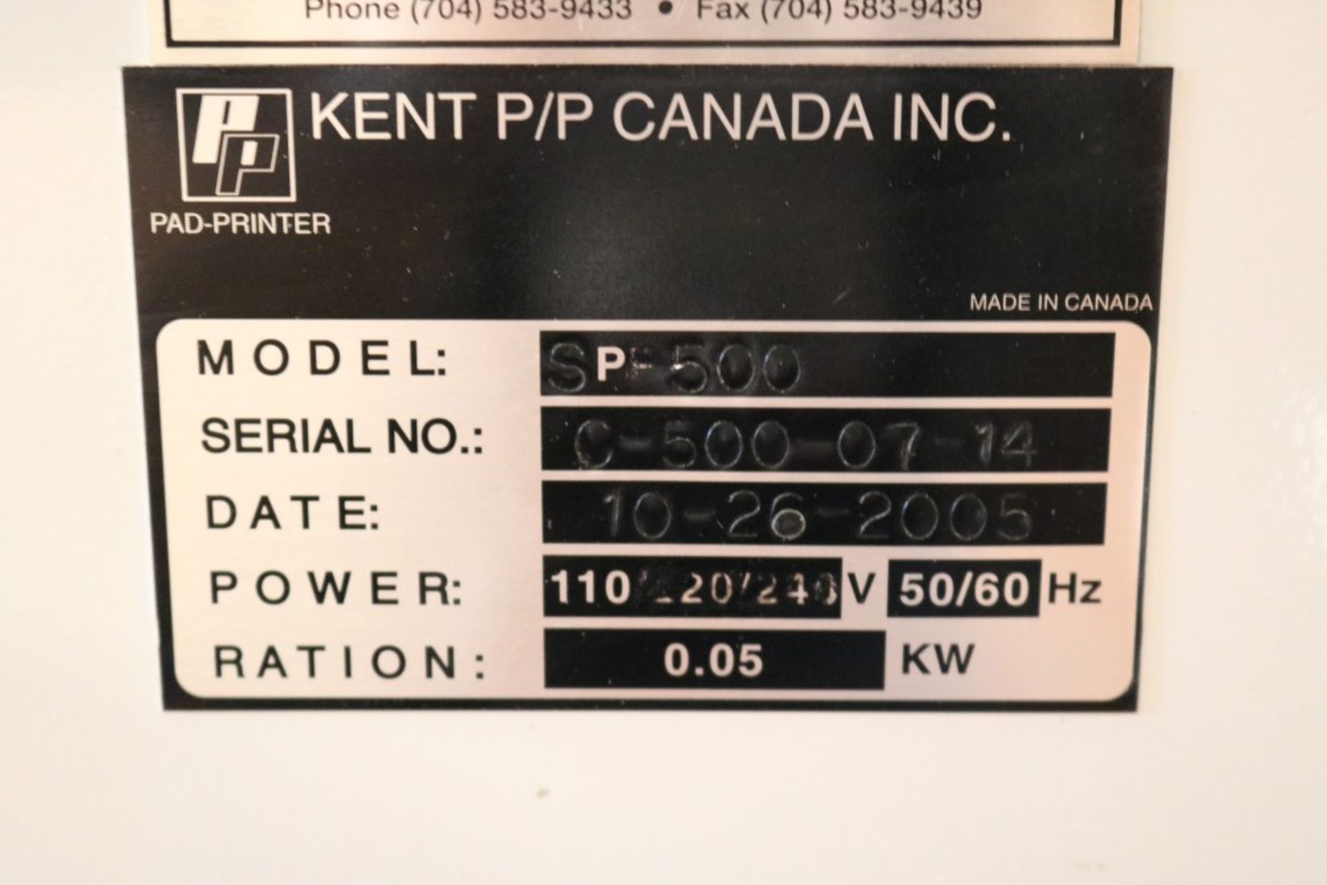 Screen Printer - 2005 Kent International SP-500 w/ Foot Control - Image 9 of 11