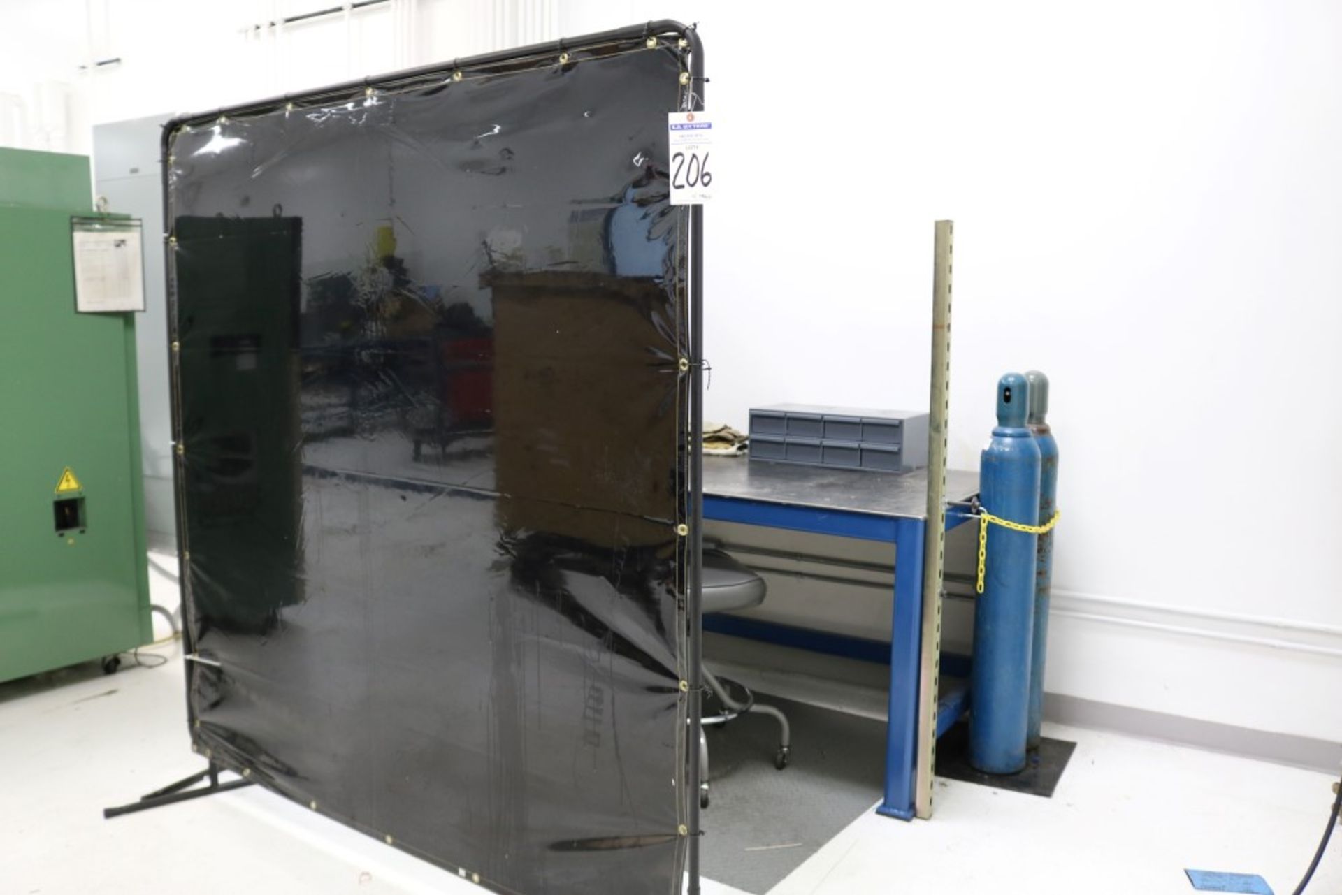 Welding Station - 36" x 60" x 34" Heavy Duty Steel Table, 8 Drawer Durham Metal Bin and (2) 6' x - Image 6 of 8