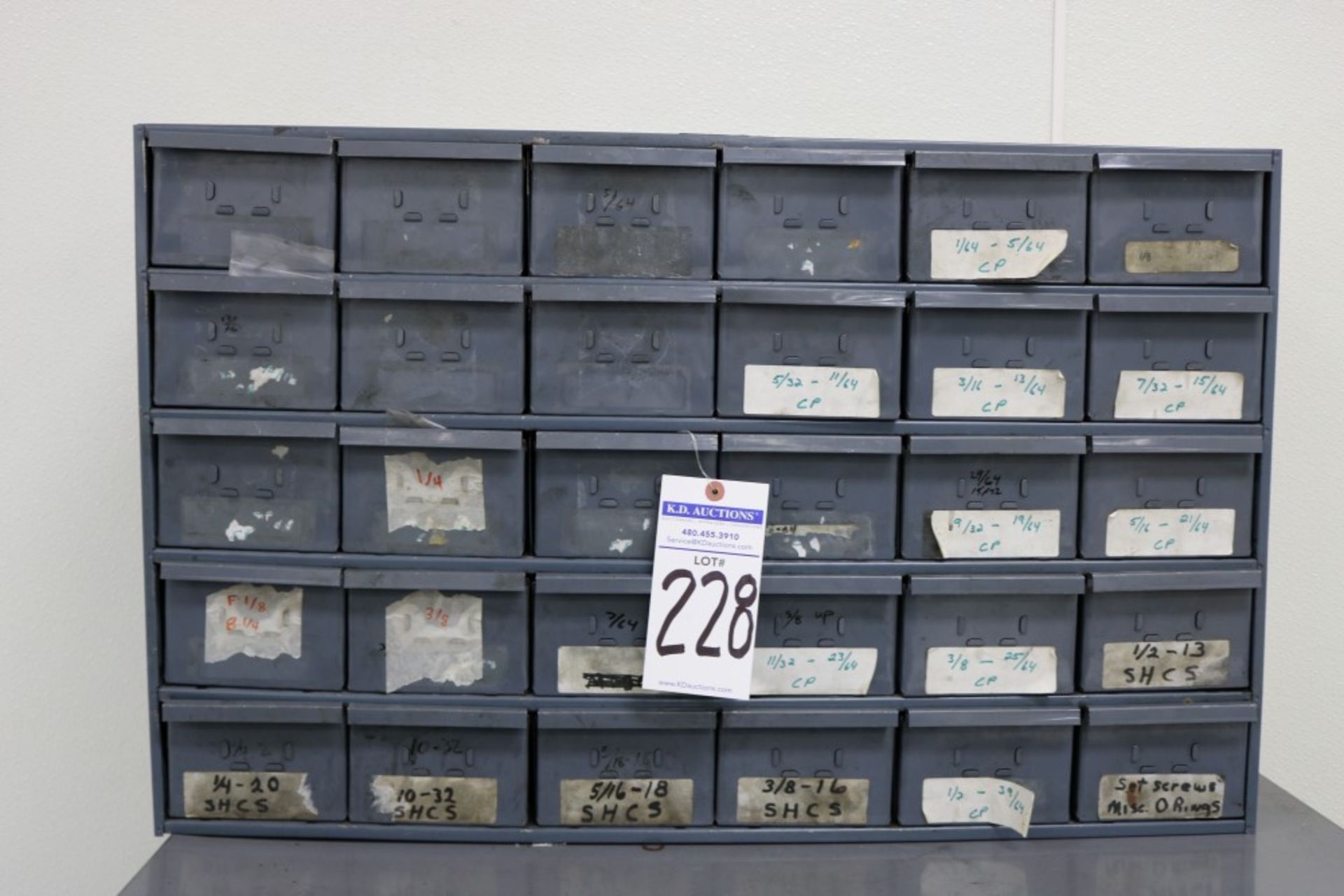 24 Bin Organizer Full of Various Sized Die Springs and Return Pins for Injection Molds - Image 9 of 9