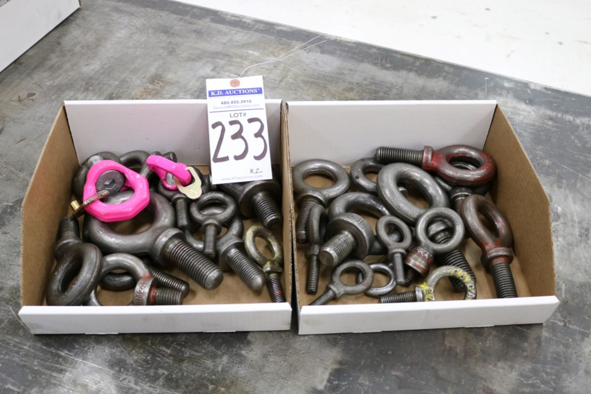 (2) Boxes of Various Sized Solid Eye Bolts - Image 4 of 4