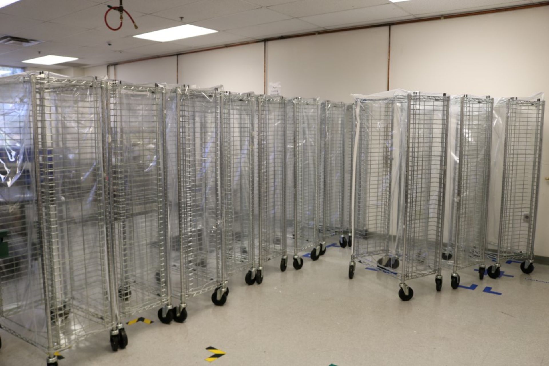 (11) Wire Rolling Racks - 36 Slot Capacity 18" x 36" x 70"