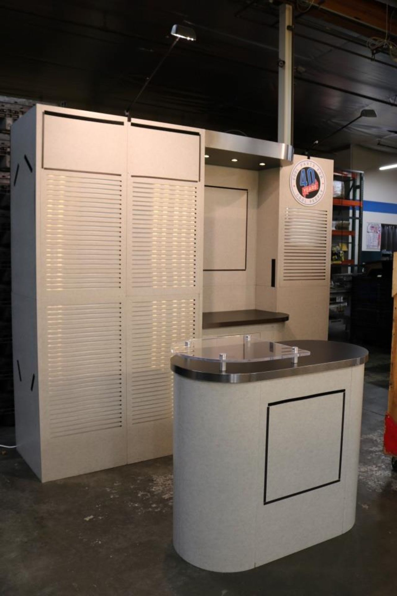 10FT Trade Show Display with Lighting, Adjustable Shelving and Racks, With Stand Alone Display - Image 5 of 6