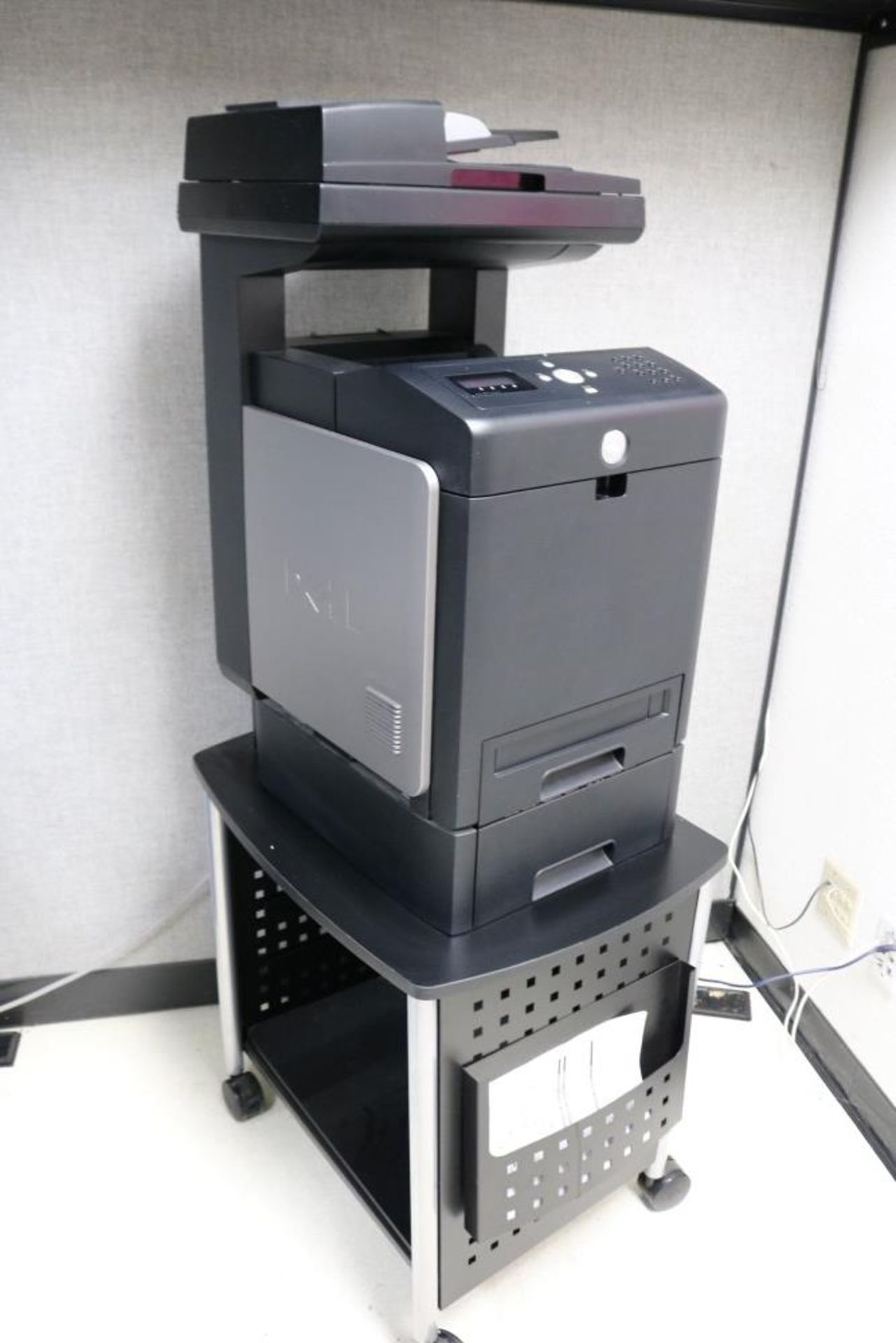 Dell MFP Color Laser Printer, 3115CN, On Small Black Rolling Stand