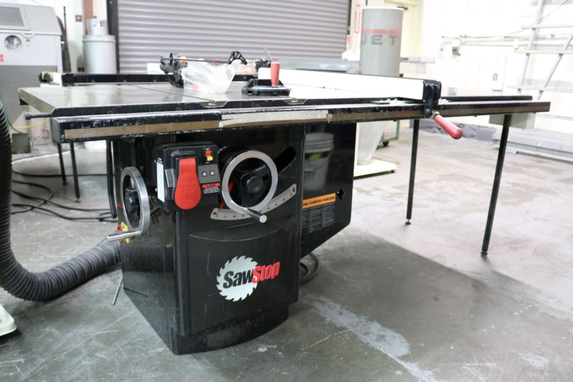 SawStop 10" Industrial Cabinet Saw, 5HP, Model ICS51230, 34" x 7' x 35", With Jet Dust Collector - Image 14 of 17