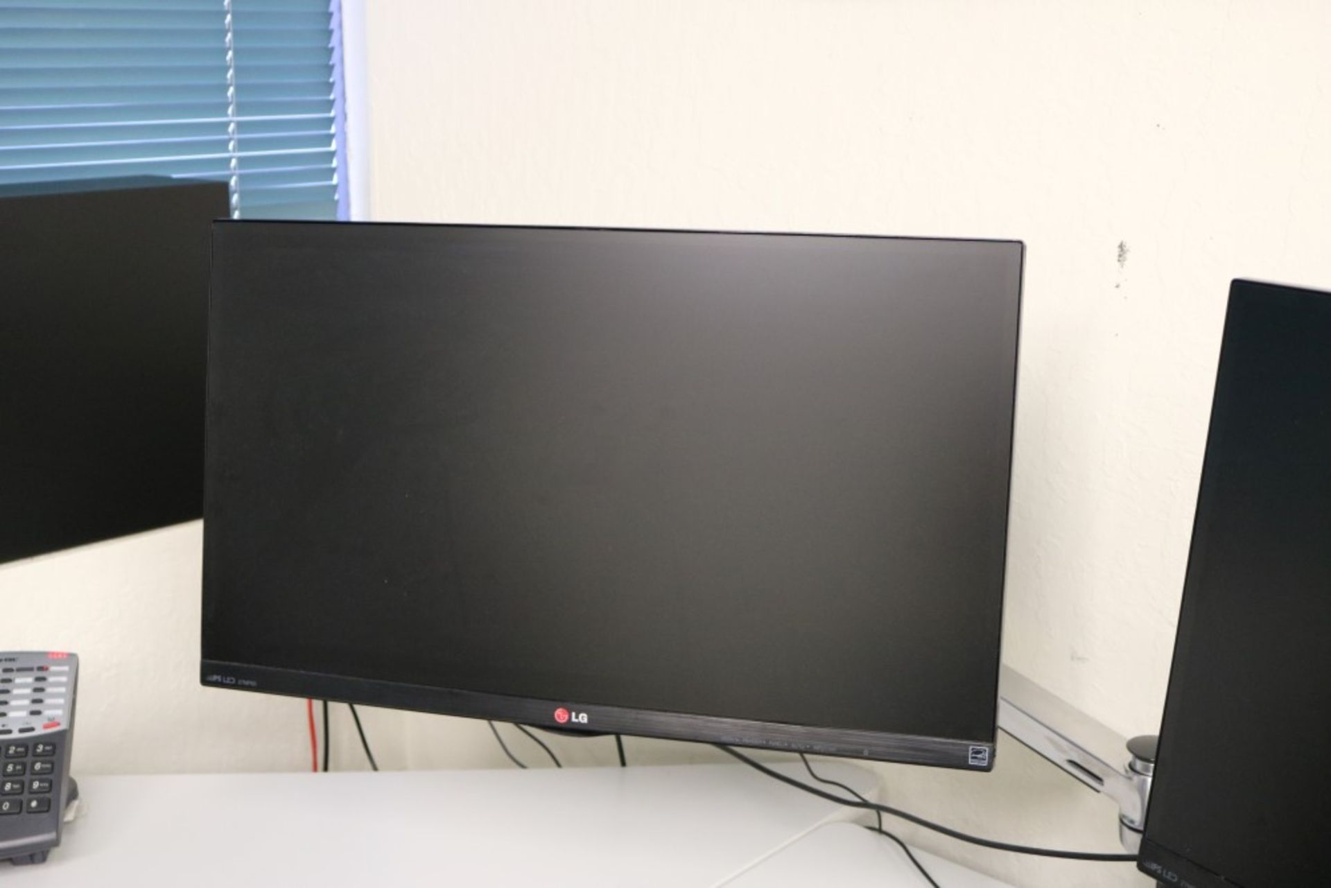 (2) LG IPSLED 27MP65 Monitors, With Dual Arm Articulating Ergotron Stand, Keyboard, Mourse and APC - Image 3 of 6