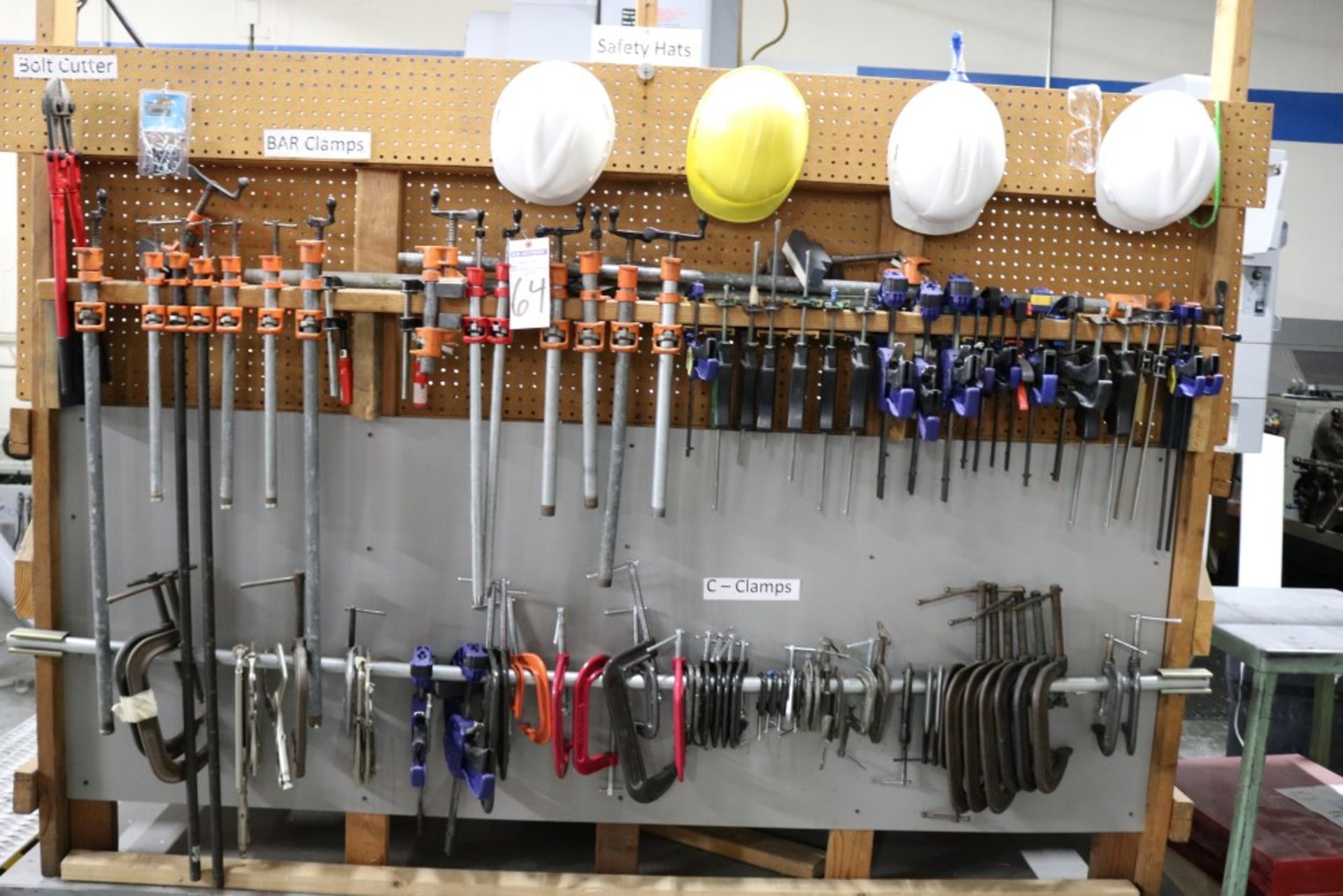 Large Lot of Bar Clamps, Bolt Cutters, Safety Hats, C Clamps, Vise Grips and Quick Grips of - Image 9 of 10