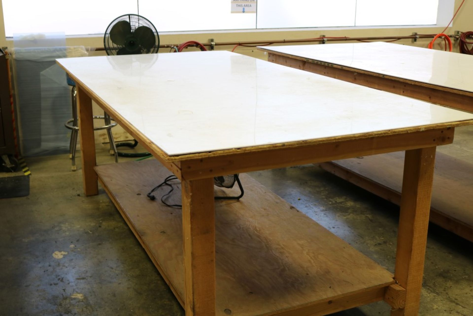 (2) 8' x 4' x 36" Wood Work Tables - Image 2 of 5