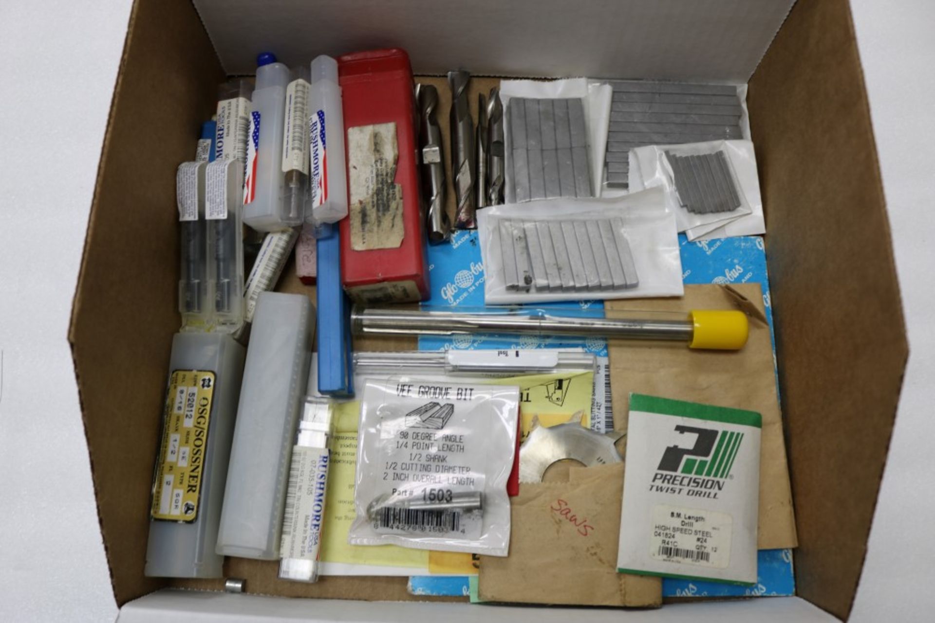 Box of Saws, Drills, End Mills, Countersink, Various Size machine Key Ends and Others in New - Image 2 of 3