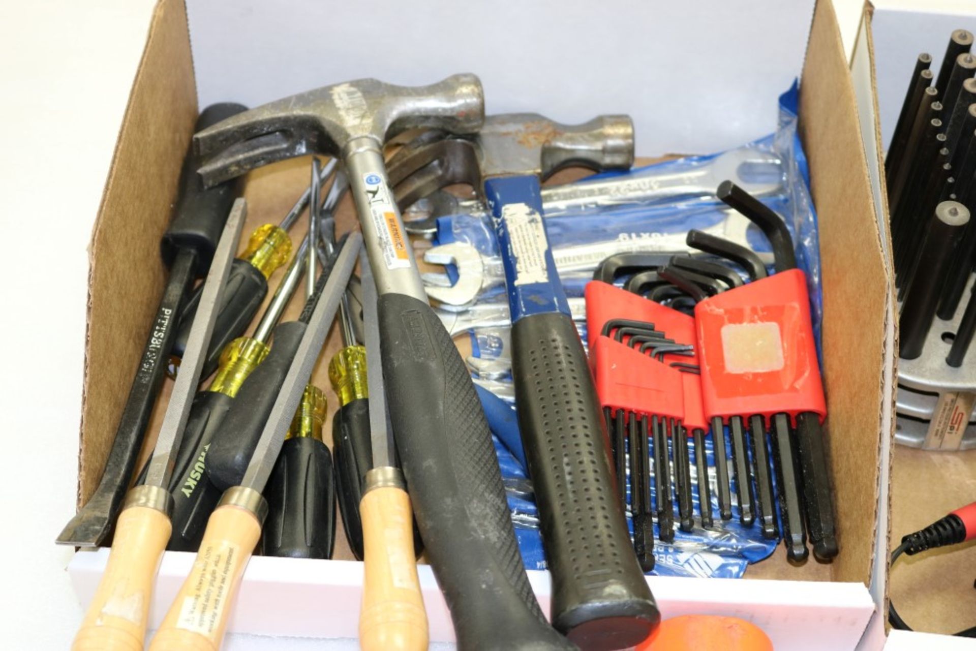 Box of Hammers, Wrenches, Allen Keys, Flat Heads and Screw Drivers. Letter and Number Marking - Image 2 of 5