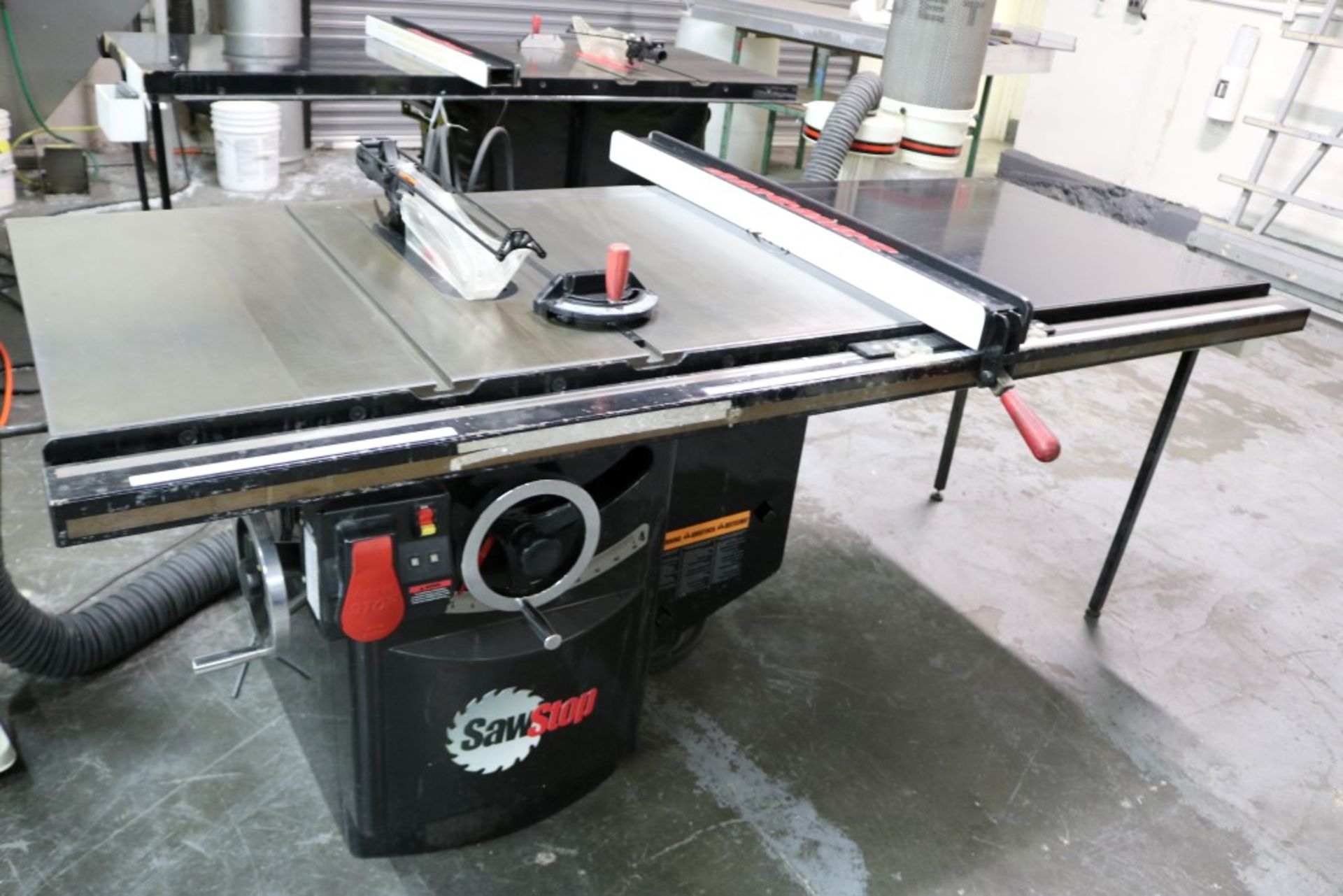 SawStop 10" Industrial Cabinet Saw, 5HP, Model ICS51230, 34" x 7' x 35", With Jet Dust Collector - Image 15 of 17