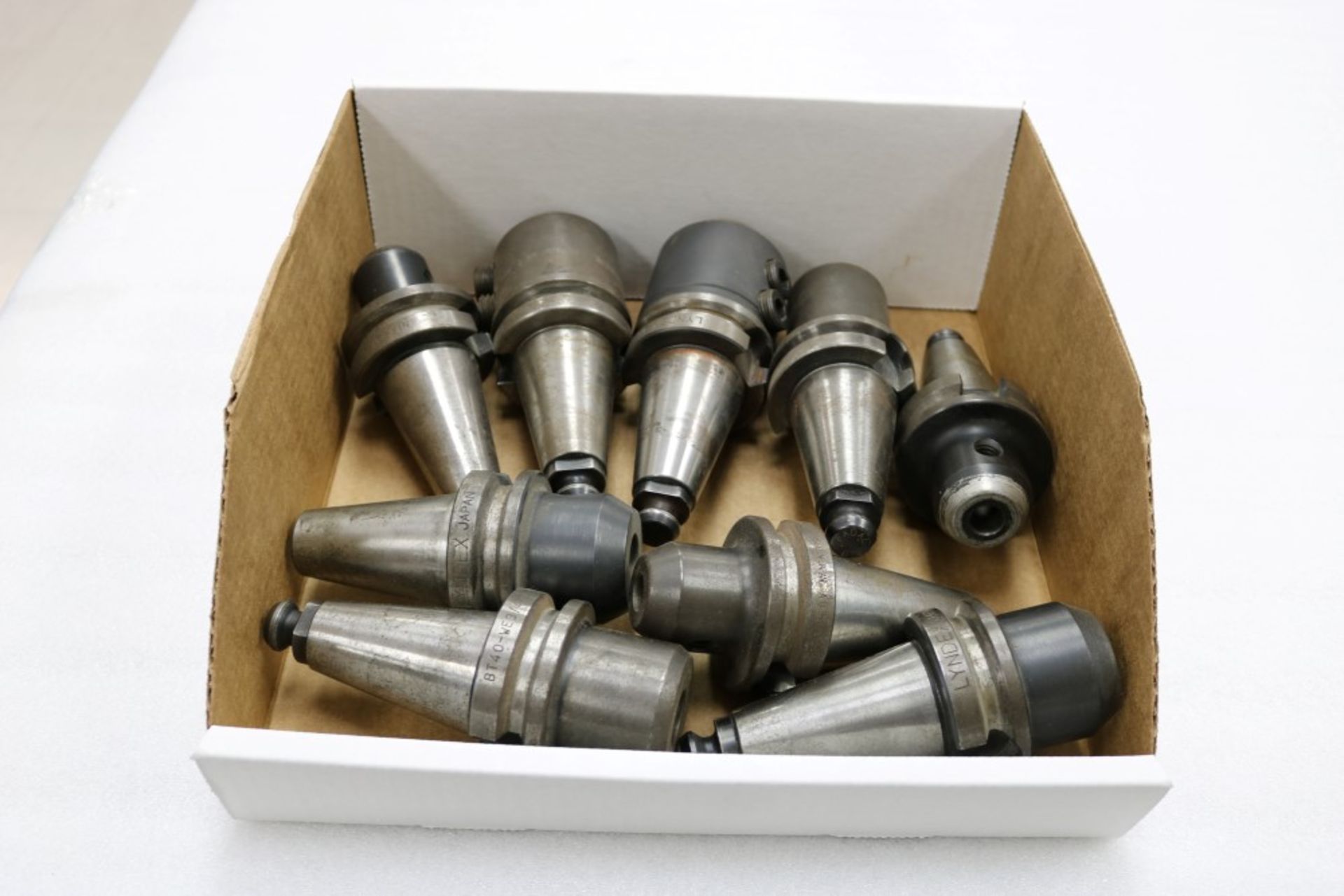 (9) BT40 Toolholders with Fadal Pull Studs, Boring Bar Holders, Lyndex, Nikken and Others