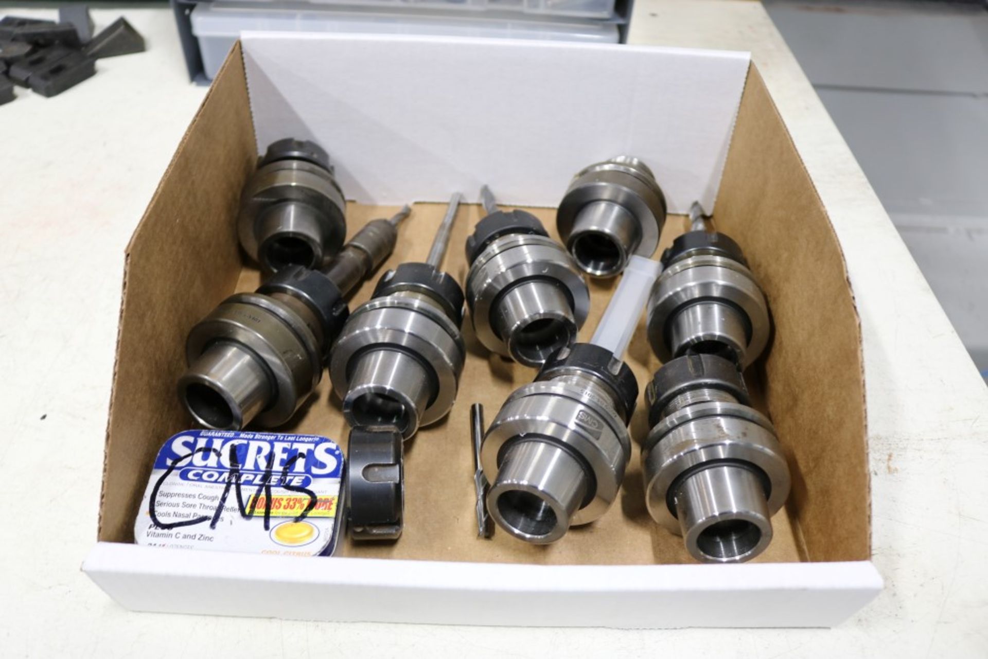 (8) CMS HSK 63 Collet Tool Holders with Tooling