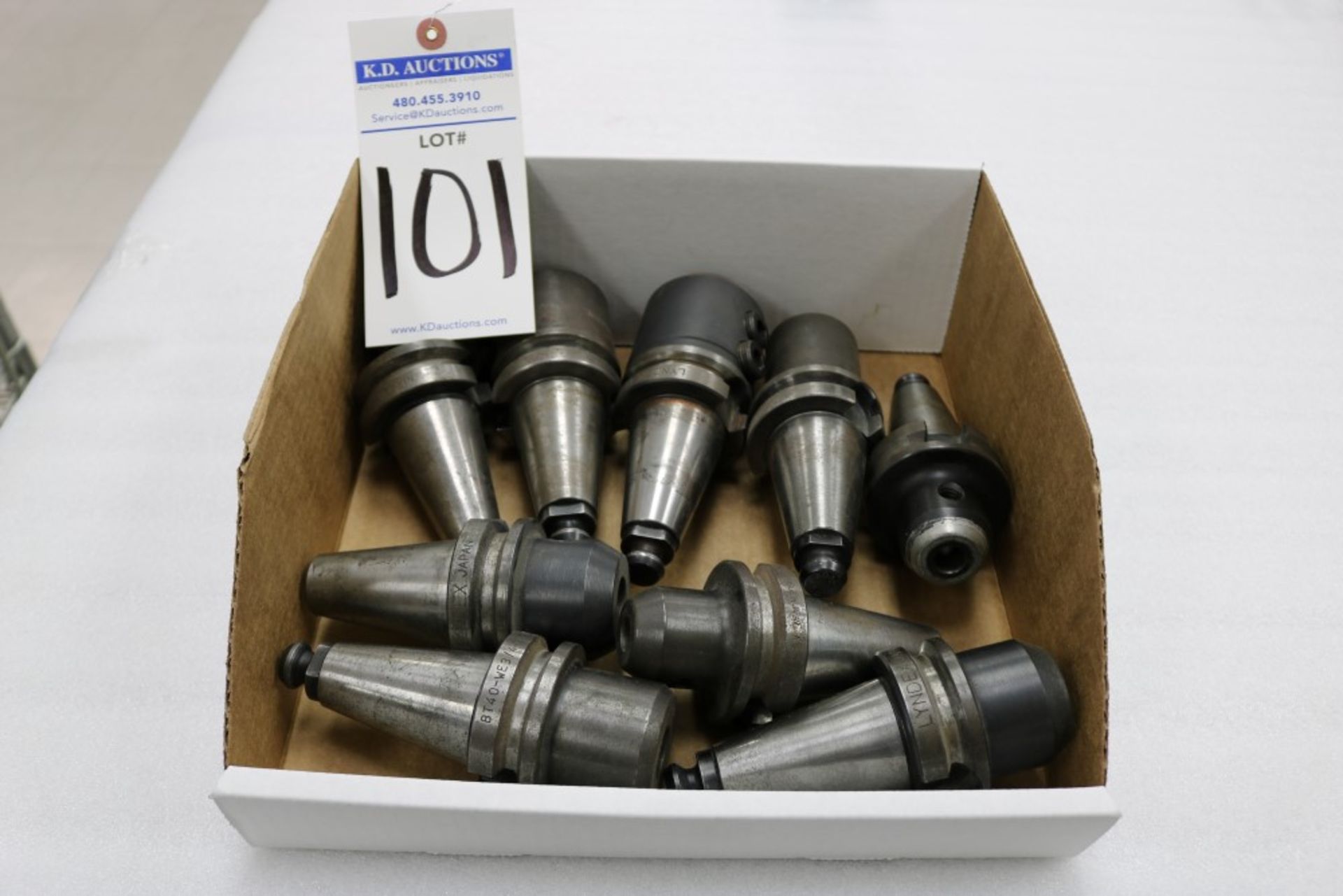 (9) BT40 Toolholders with Fadal Pull Studs, Boring Bar Holders, Lyndex, Nikken and Others - Image 4 of 4