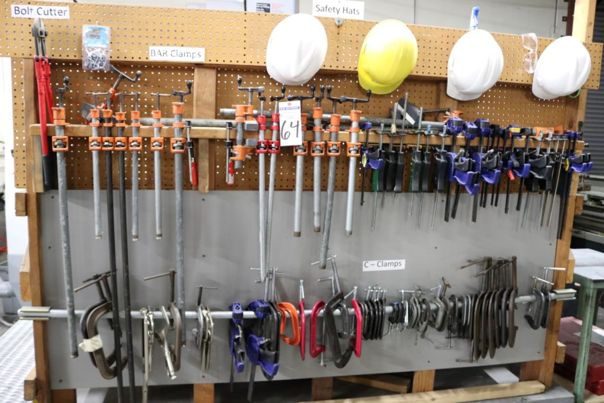 Large Lot of Bar Clamps, Bolt Cutters, Safety Hats, C Clamps, Vise Grips and Quick Grips of - Image 10 of 10