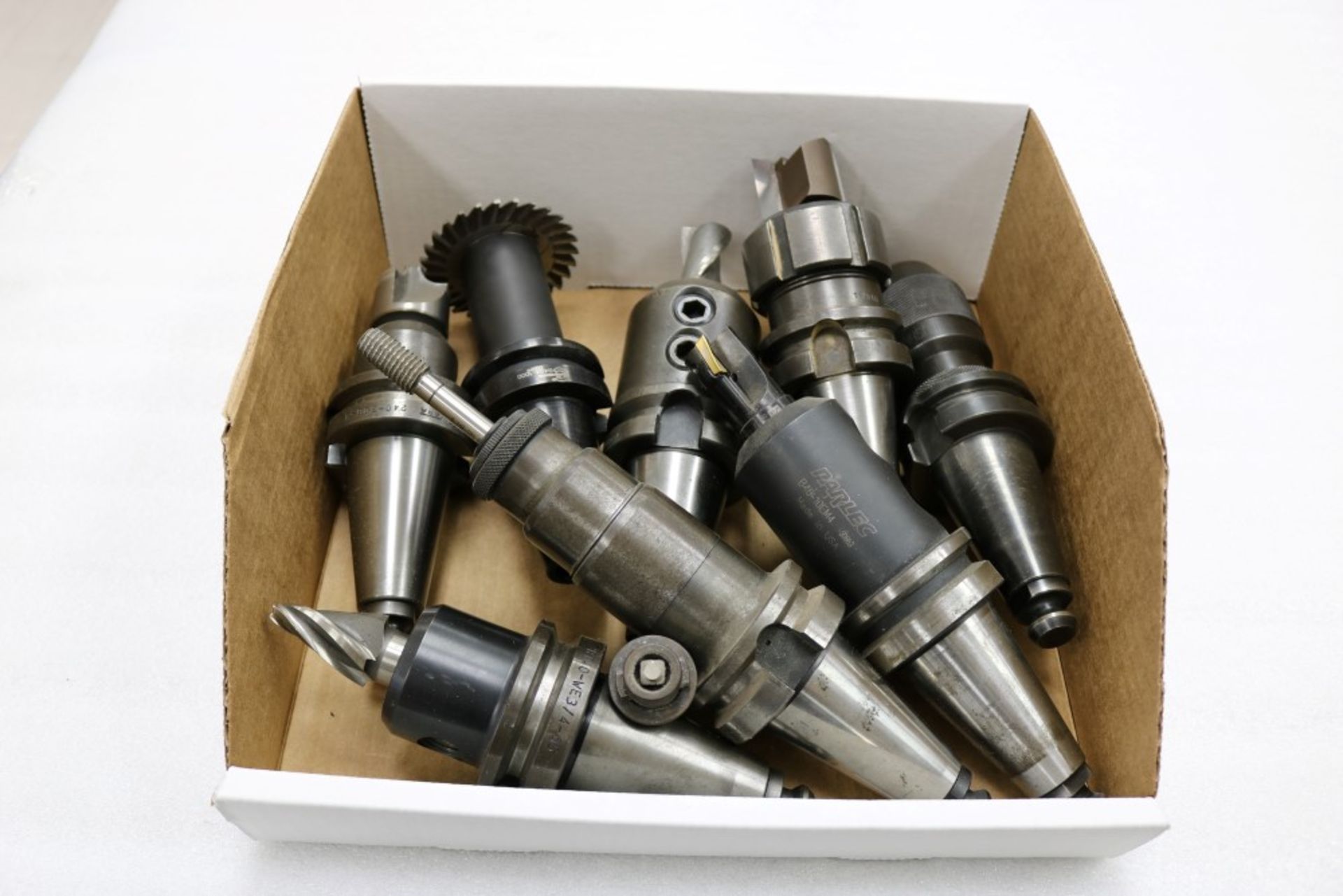 (8) BT40 Toolholders with Fadal Pull Studs, Boring Bars, Quick Change Collet Holders, Tooling