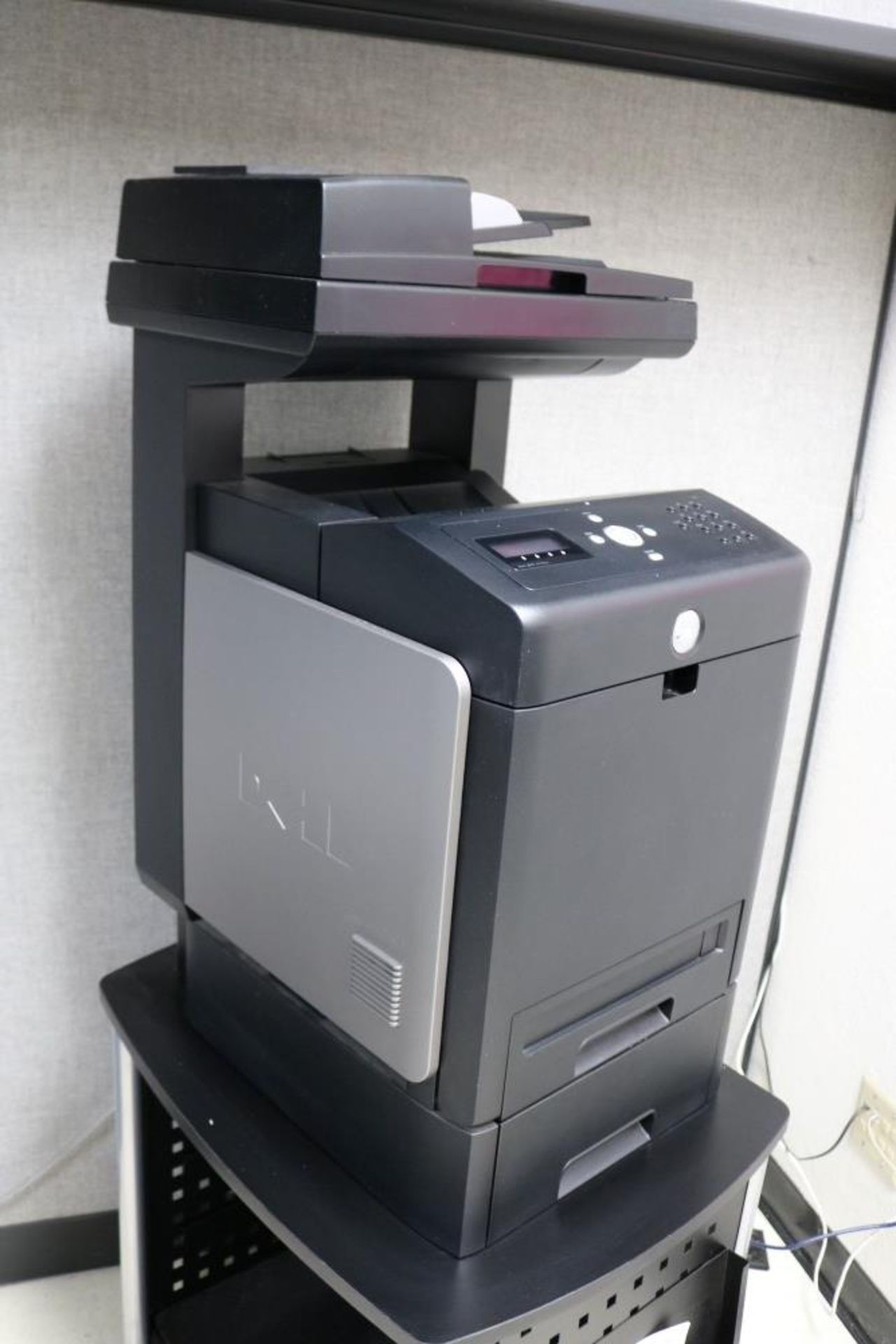 Dell MFP Color Laser Printer, 3115CN, On Small Black Rolling Stand - Image 3 of 7