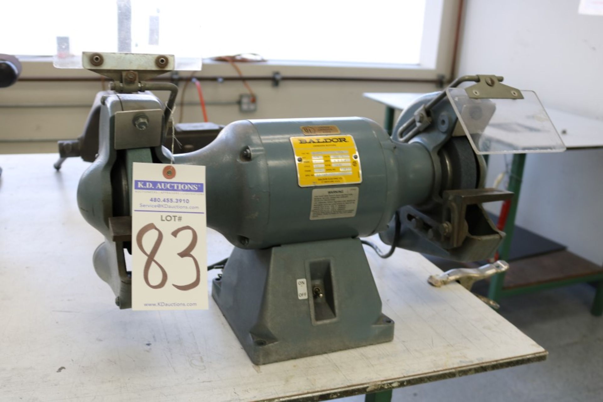 Baldor Grinder/Buffer 3/4 HP, 3600 RPM, with Grinding Wheels Attached - Image 5 of 5