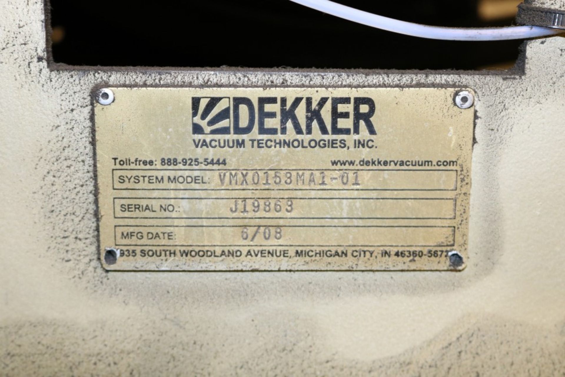 2008 Dekker Vacuum Technologies Model VMX 0153MA1-01, 10HP, VMAX Oil Sealed Liquid Ring Compact - Image 2 of 4