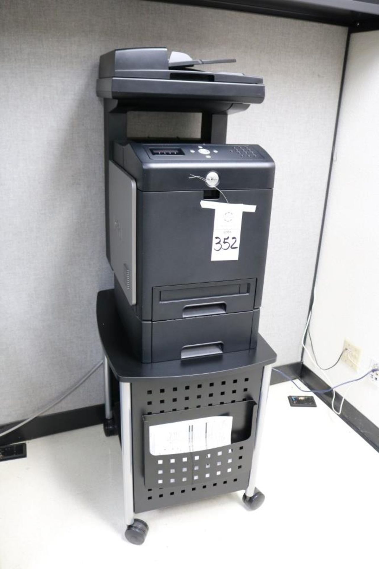 Dell MFP Color Laser Printer, 3115CN, On Small Black Rolling Stand - Image 7 of 7