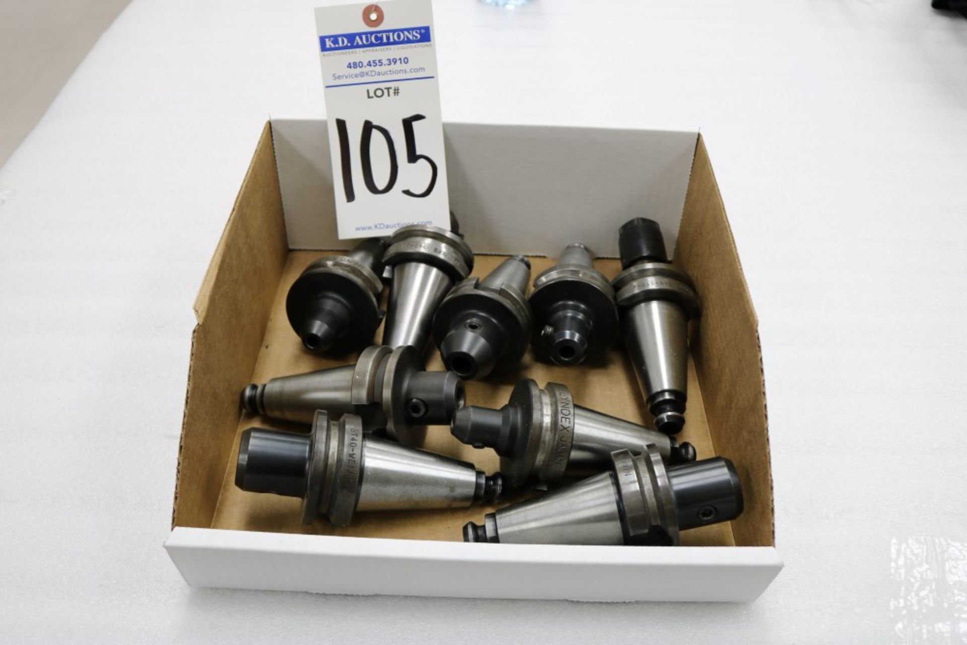 (9) BT40 Toolholders with Fadal Pull Studs, Various Size Boring Bar Holders, Lyndex, Tecnara and - Image 4 of 4