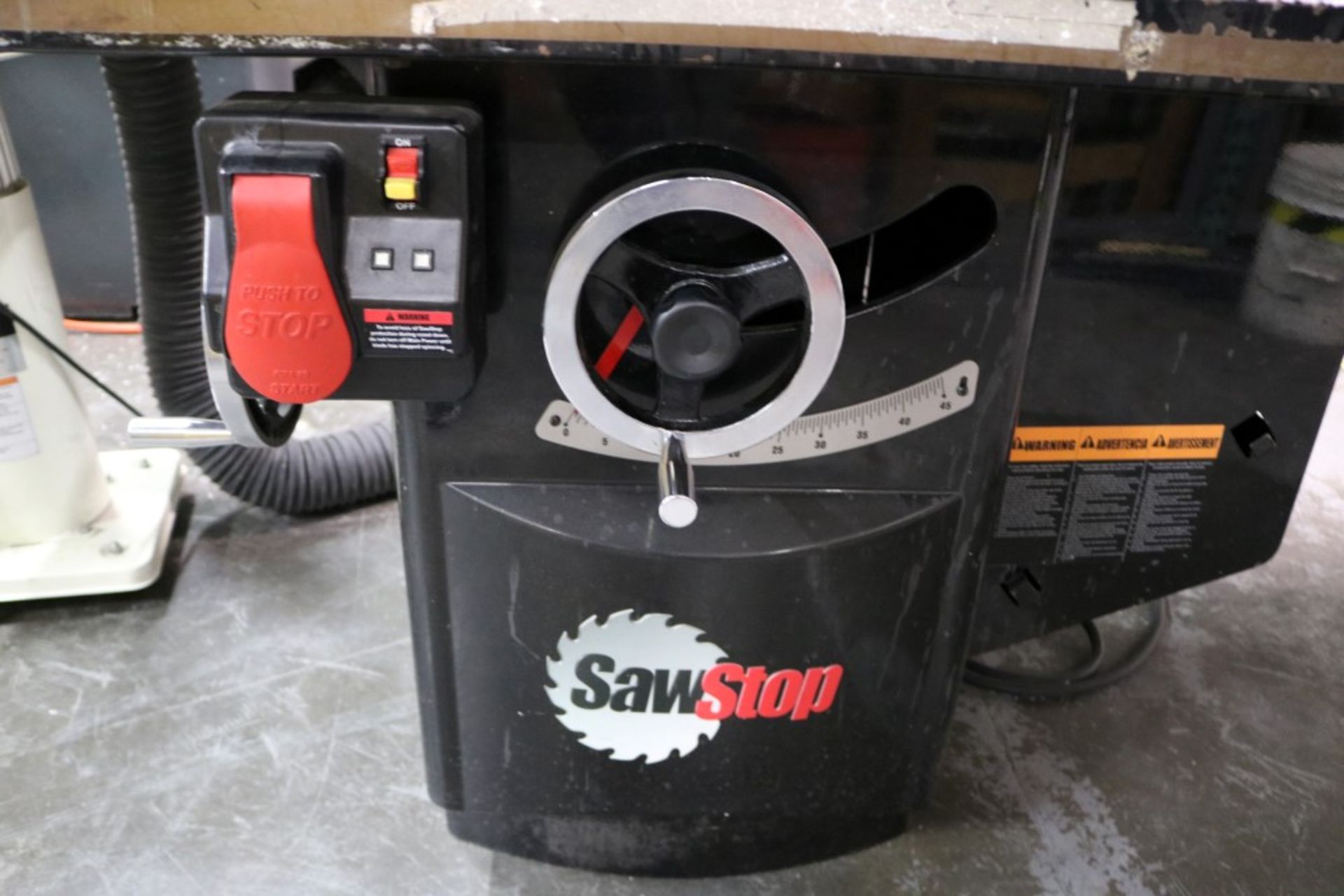 SawStop 10" Industrial Cabinet Saw, 5HP, Model ICS51230, 34" x 7' x 35", With Jet Dust Collector - Image 9 of 17