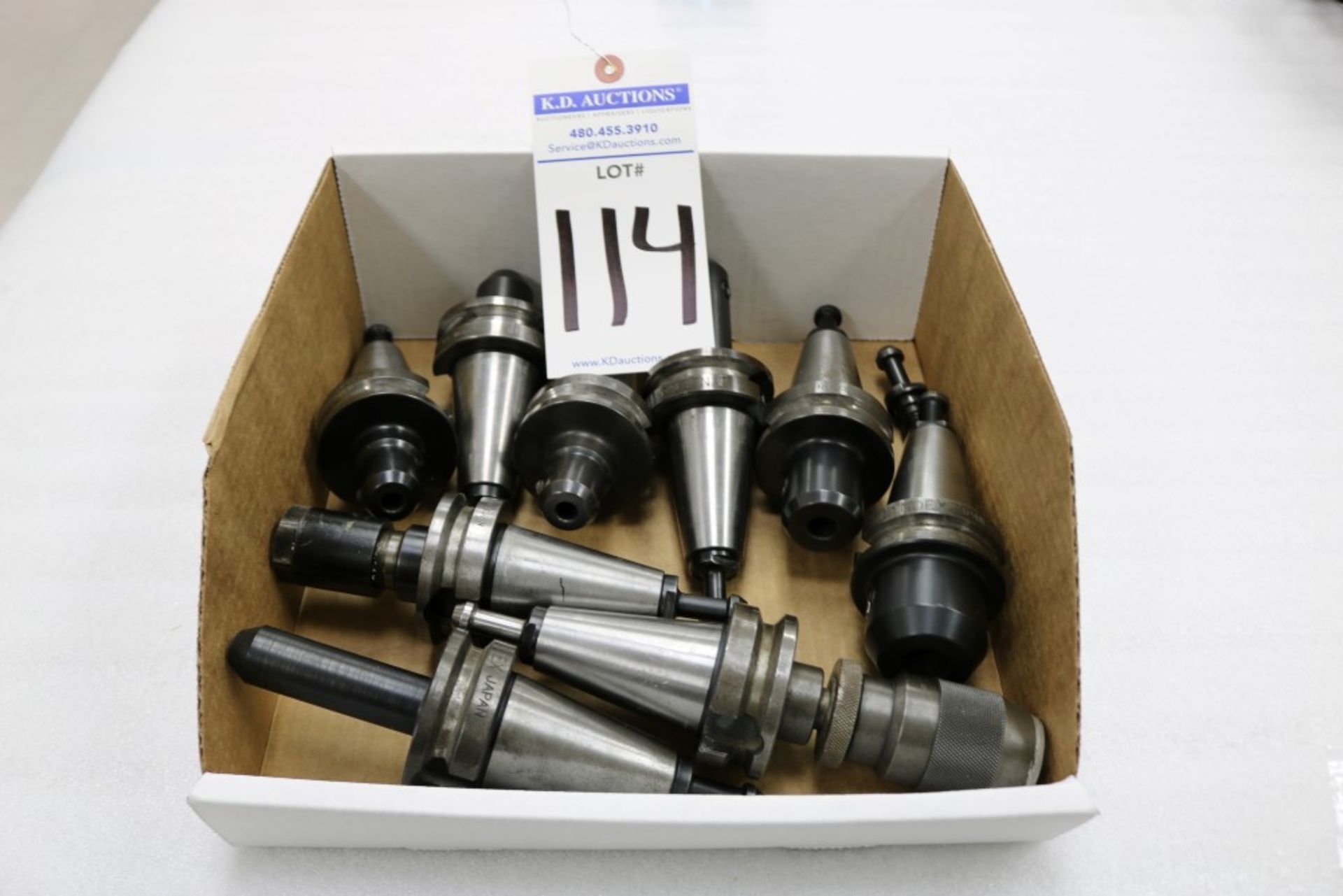 (9) BT40 Tool Holders with Haas BT40 Pull Studs, Boring Bar, Jacobs and Collets, Nikken Lyndex - Image 4 of 4