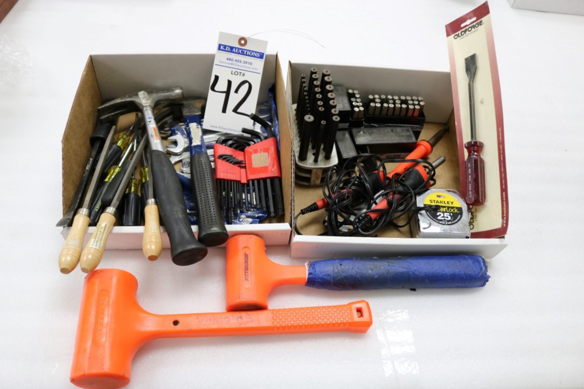 Box of Hammers, Wrenches, Allen Keys, Flat Heads and Screw Drivers. Letter and Number Marking - Image 5 of 5