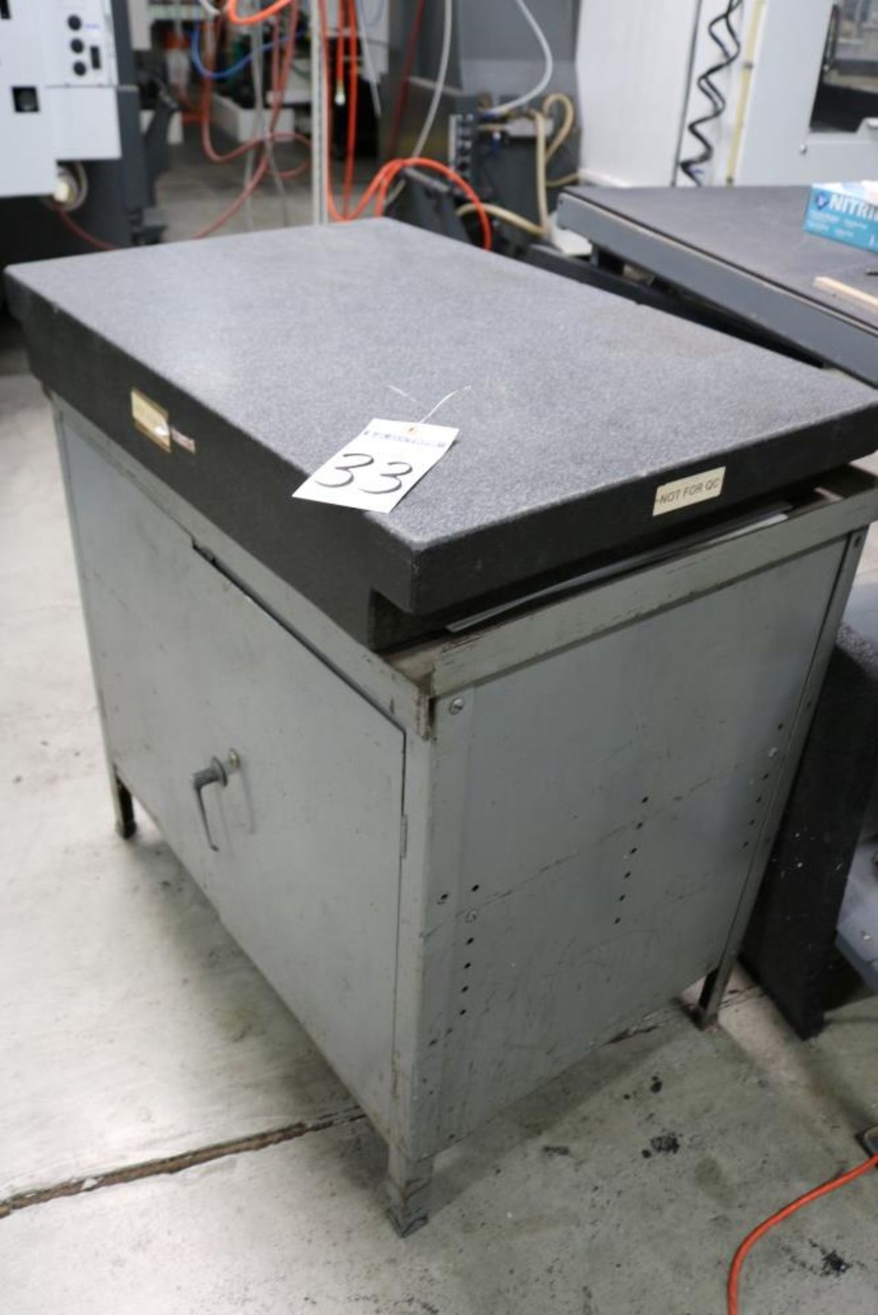 Black Granite Inspection Table with Cabinet, 2' x 3' x 5" - Image 5 of 5