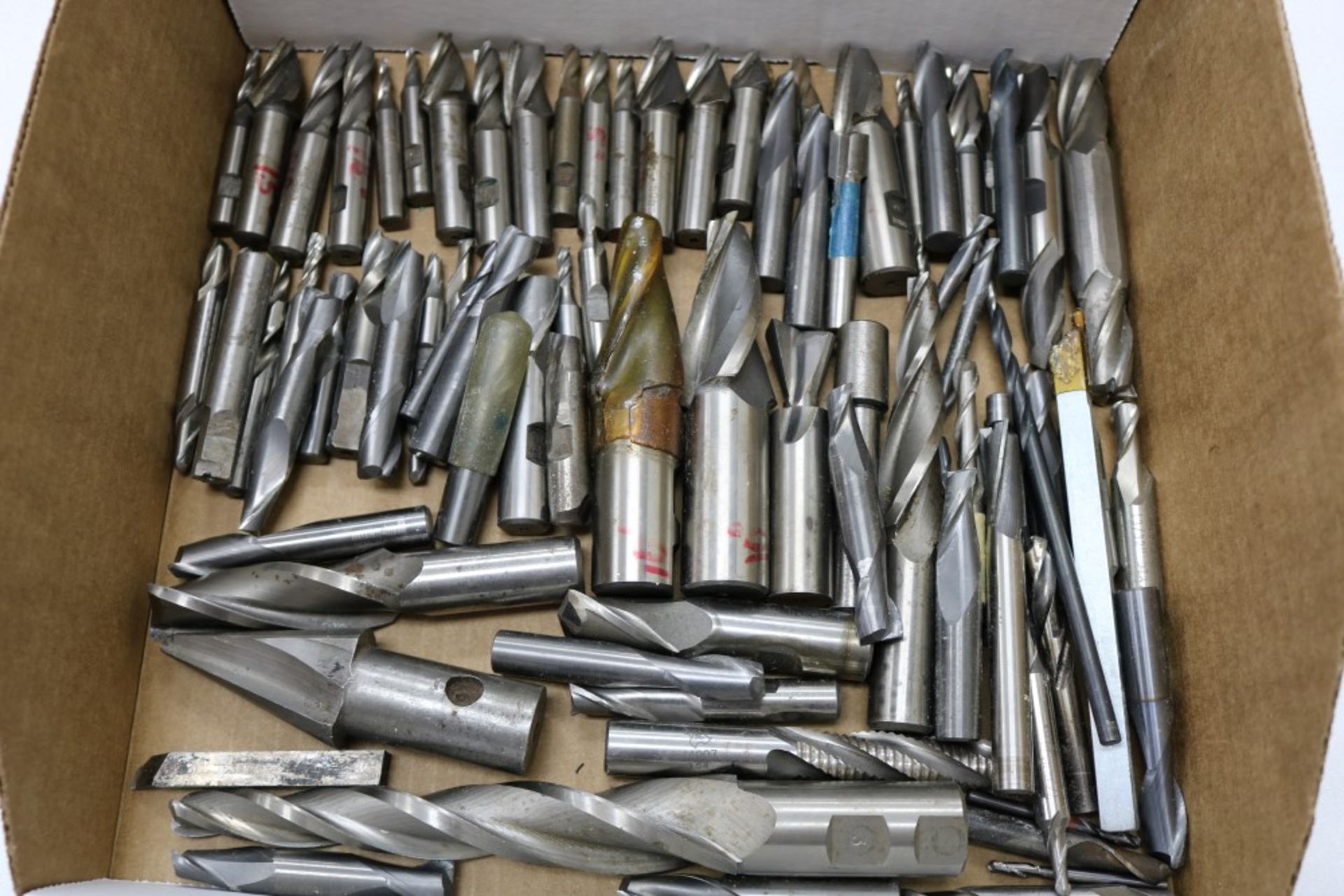 Box of Used End Mill Drills and Others Cut Mostly Plastic - Image 2 of 3