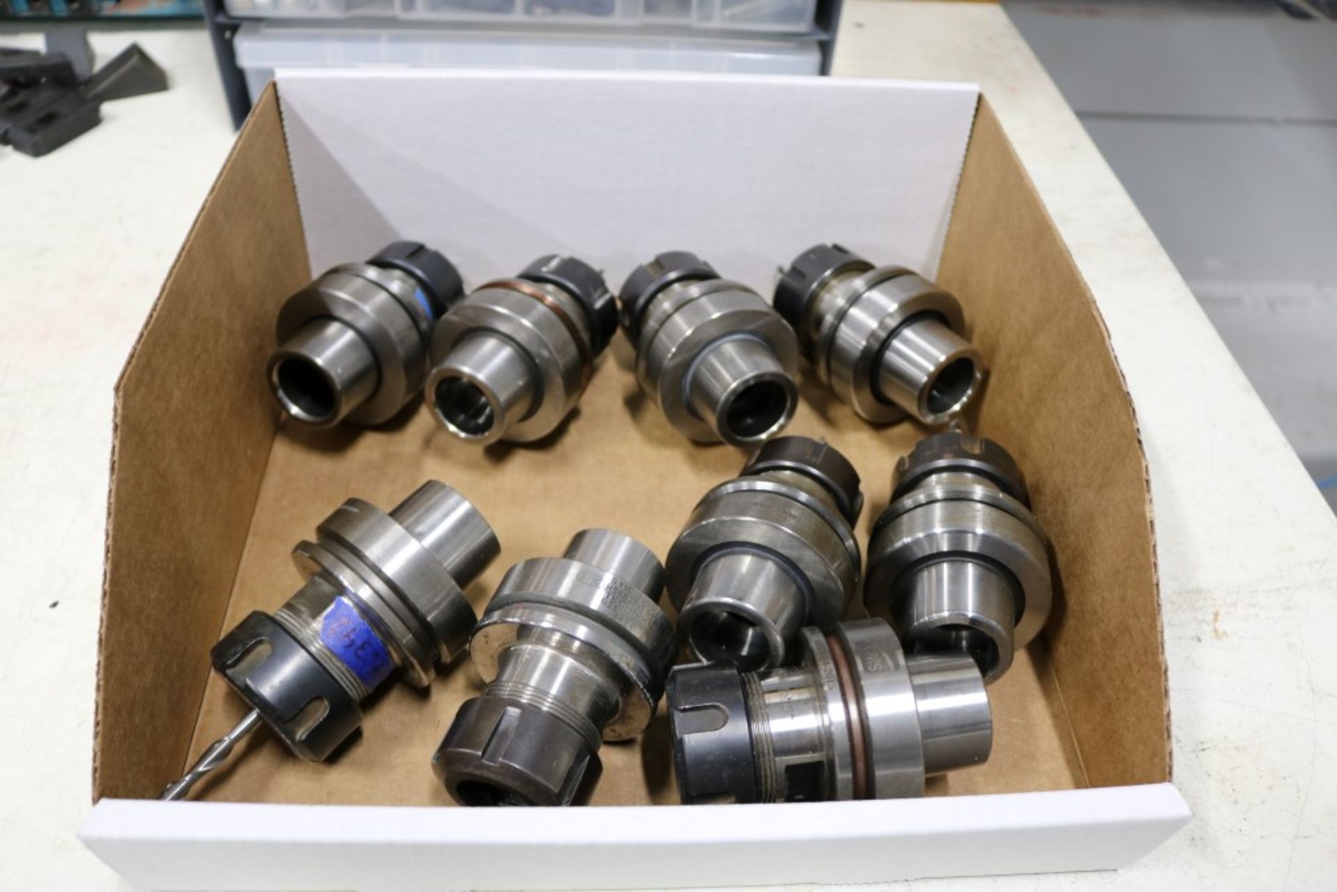 (9) CMS HSK 63 Collet Tool Holders with Tooling