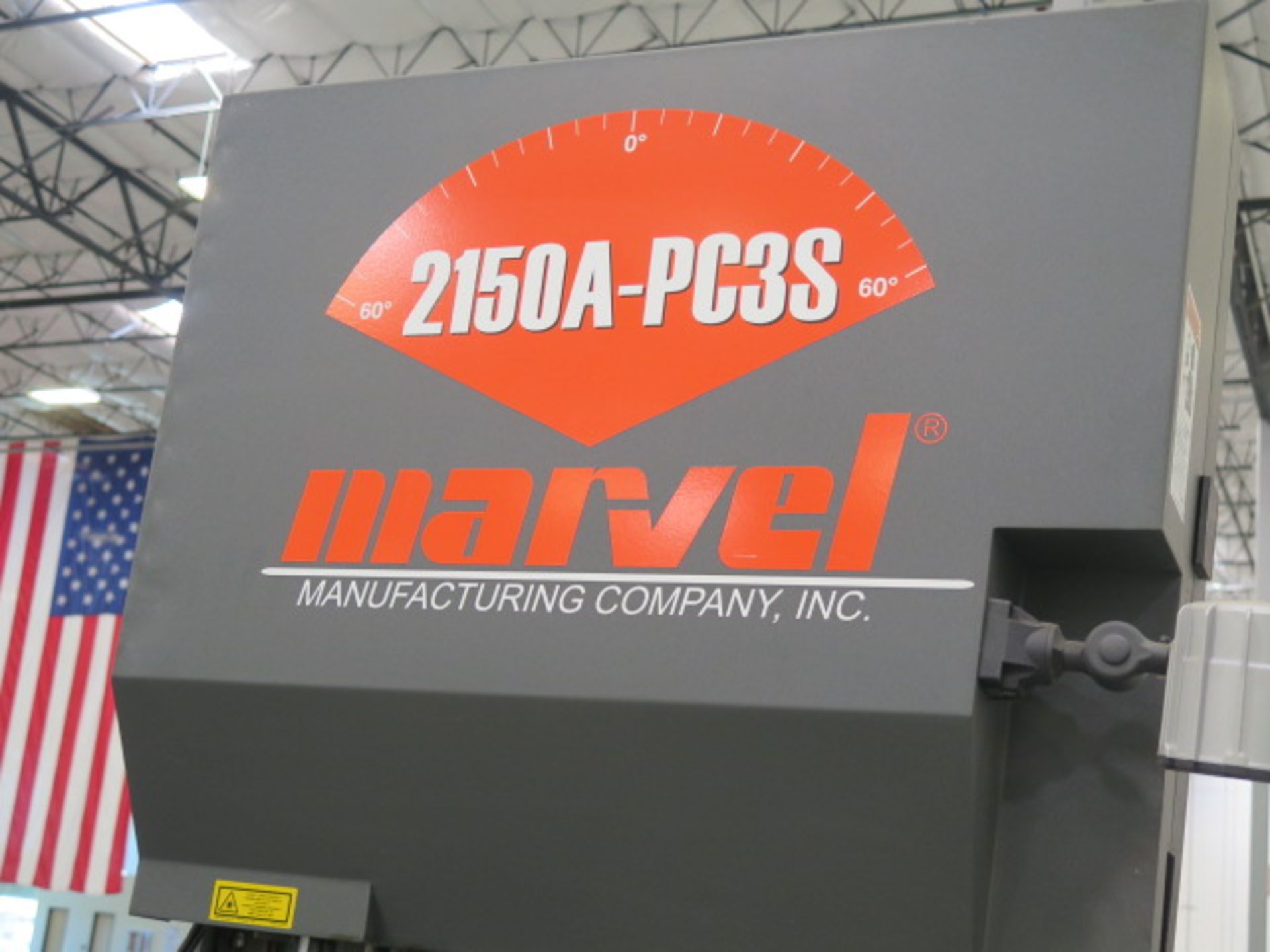 2016 Marvel 2150A-PC3S Automatic Vertical Tilt Frame Band Saw s/n F2150-20346PC3S w/ Siemens PC3 - Image 10 of 11