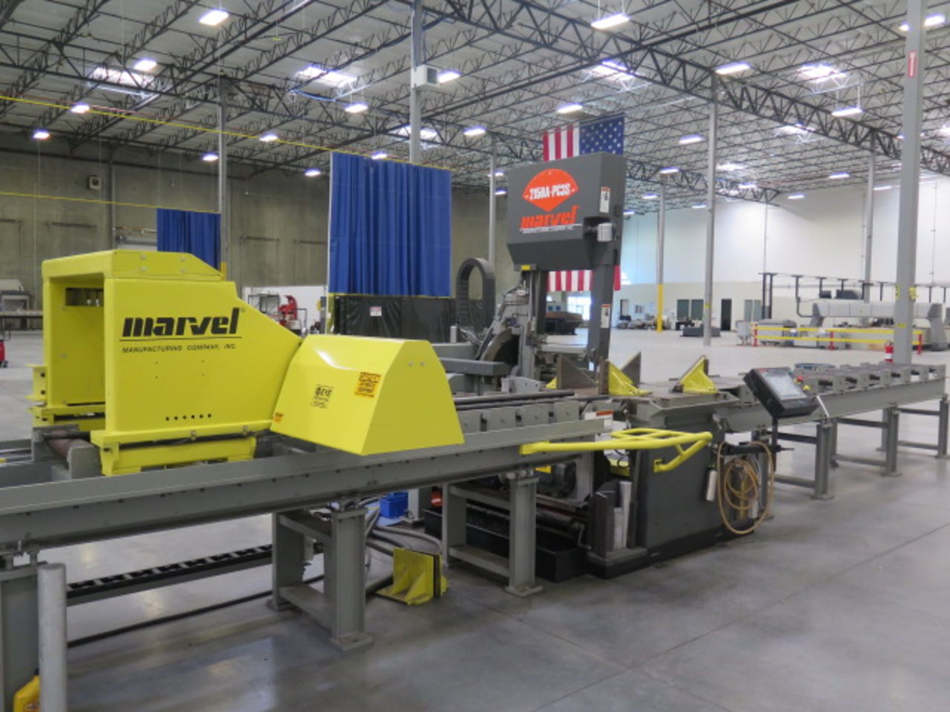 2016 Marvel 2150A-PC3S Automatic Vertical Tilt Frame Band Saw s/n F2150-20346PC3S w/ Siemens PC3 - Image 3 of 11