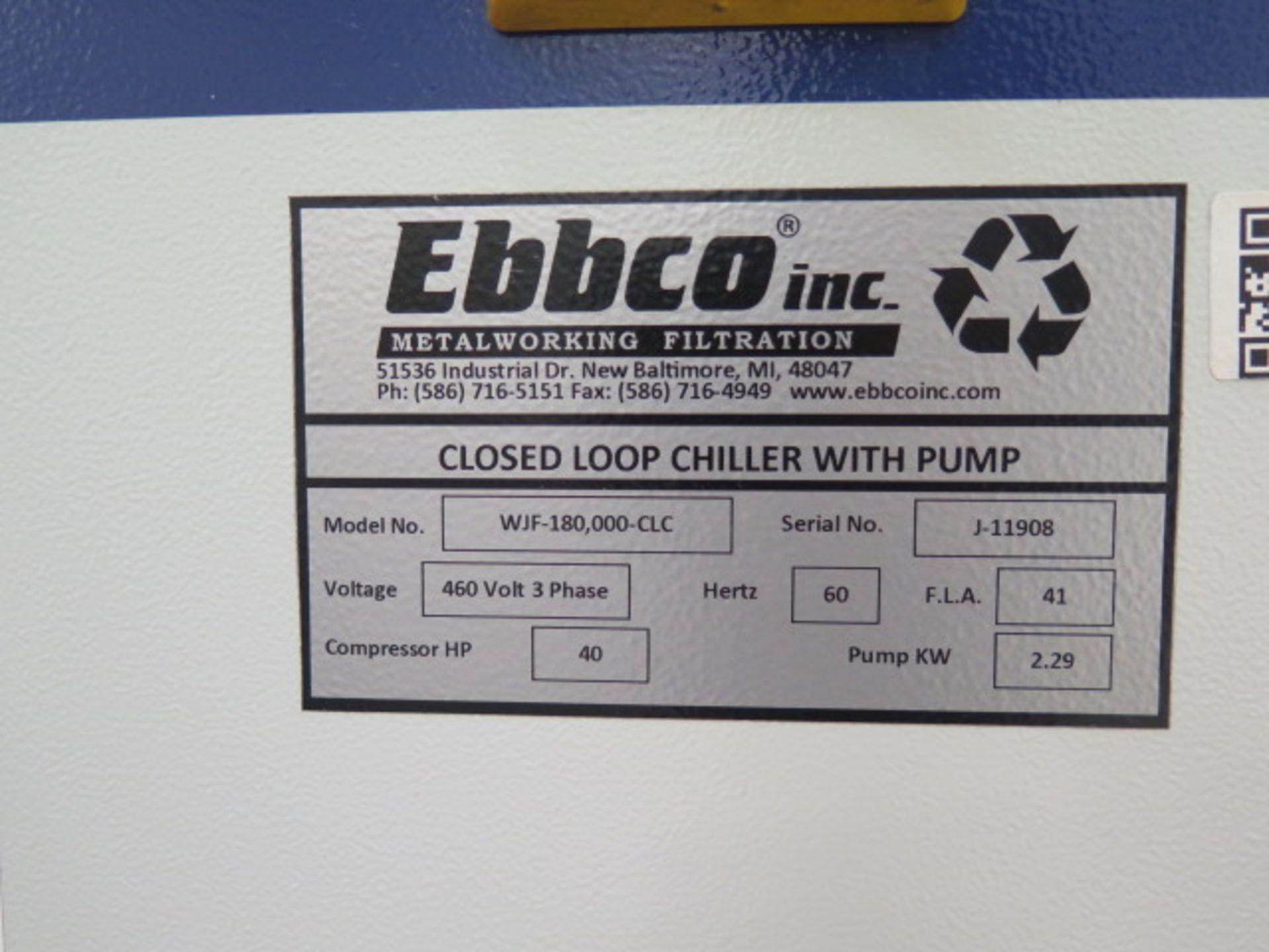 Ebbco “TEAevo Tech” Closed Loop Chiller Unit, Ebbco WJF-200V-CD Filtration System and Storage Tank - Image 8 of 8