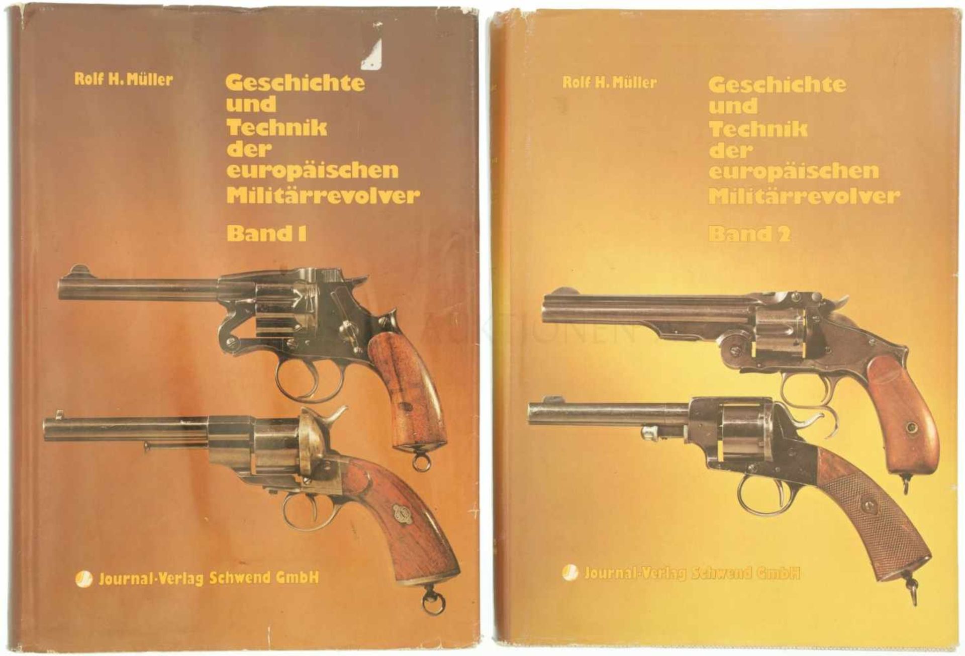 Konvolut von 2 Bänden "Geschichte und Technik der europäischen Militärrevolver" Autor Rolf H.
