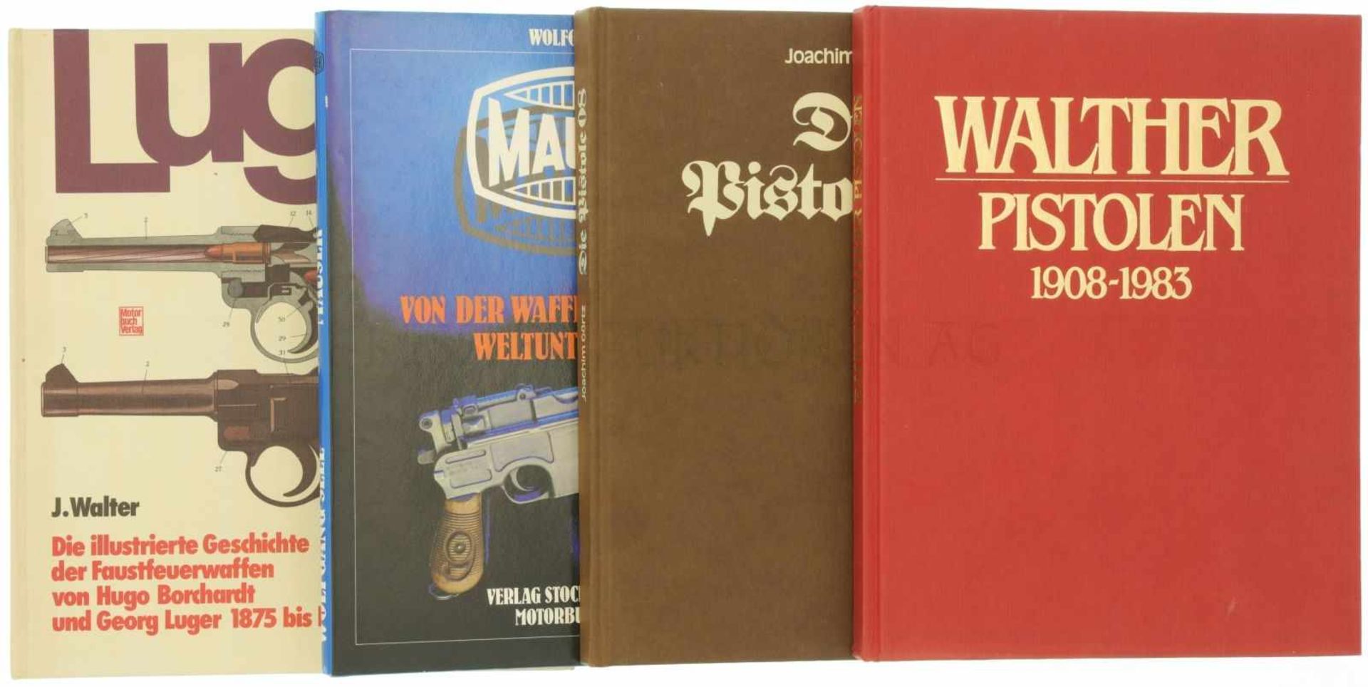 Konvolut von 4 Büchern Walther/Mauser 1. Walther Pistolen 1908-1983, Autor Christian Reinhart,