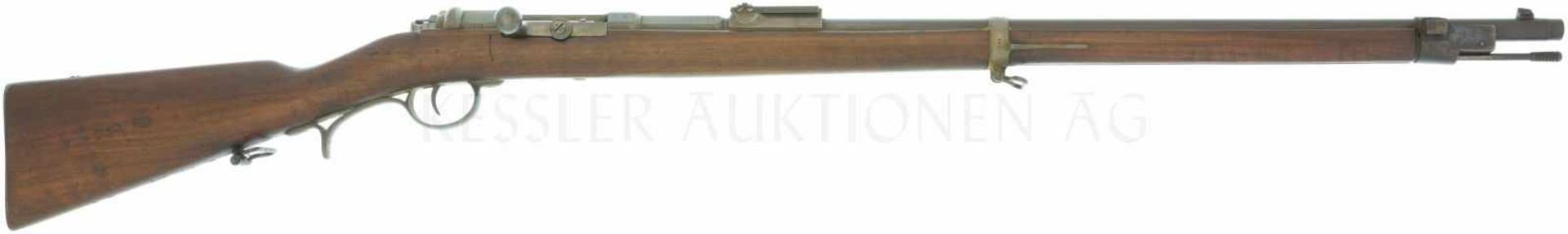 Einzelladerbüchse, Mauser Mod. 1871, "Österreich. Waffenges", Kal. 11mm LL 740mm, TL 1230mm,